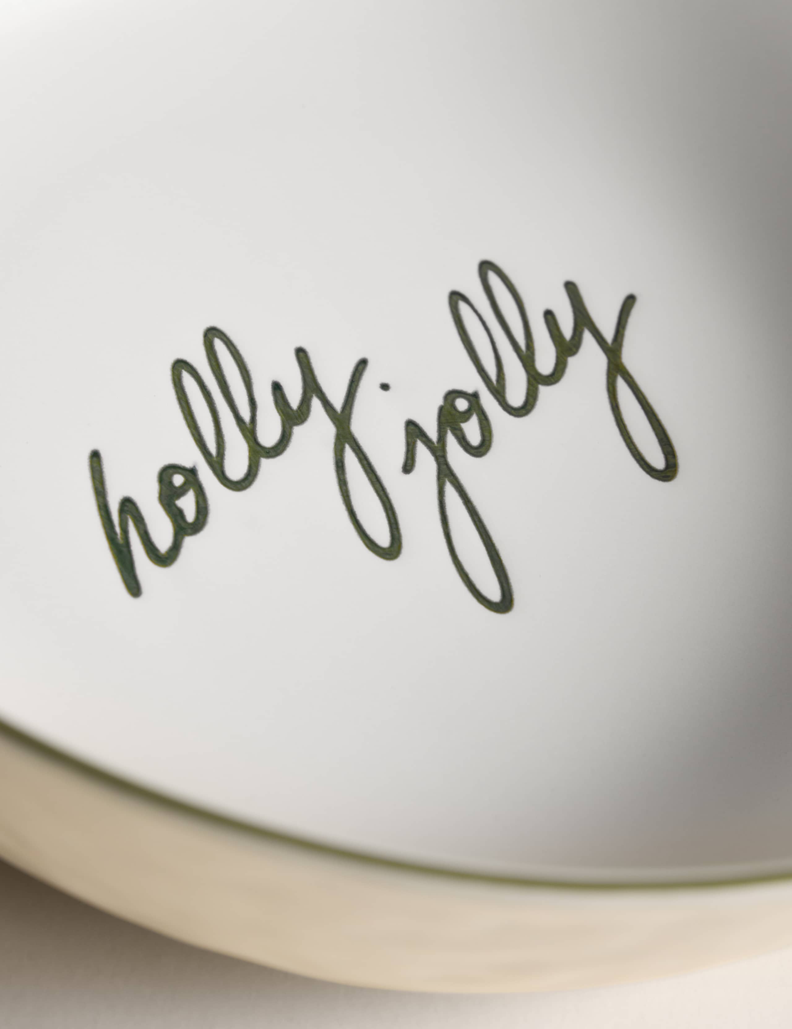 Ceramic Christmas Slogan Round Serving Bowl 4 of 4