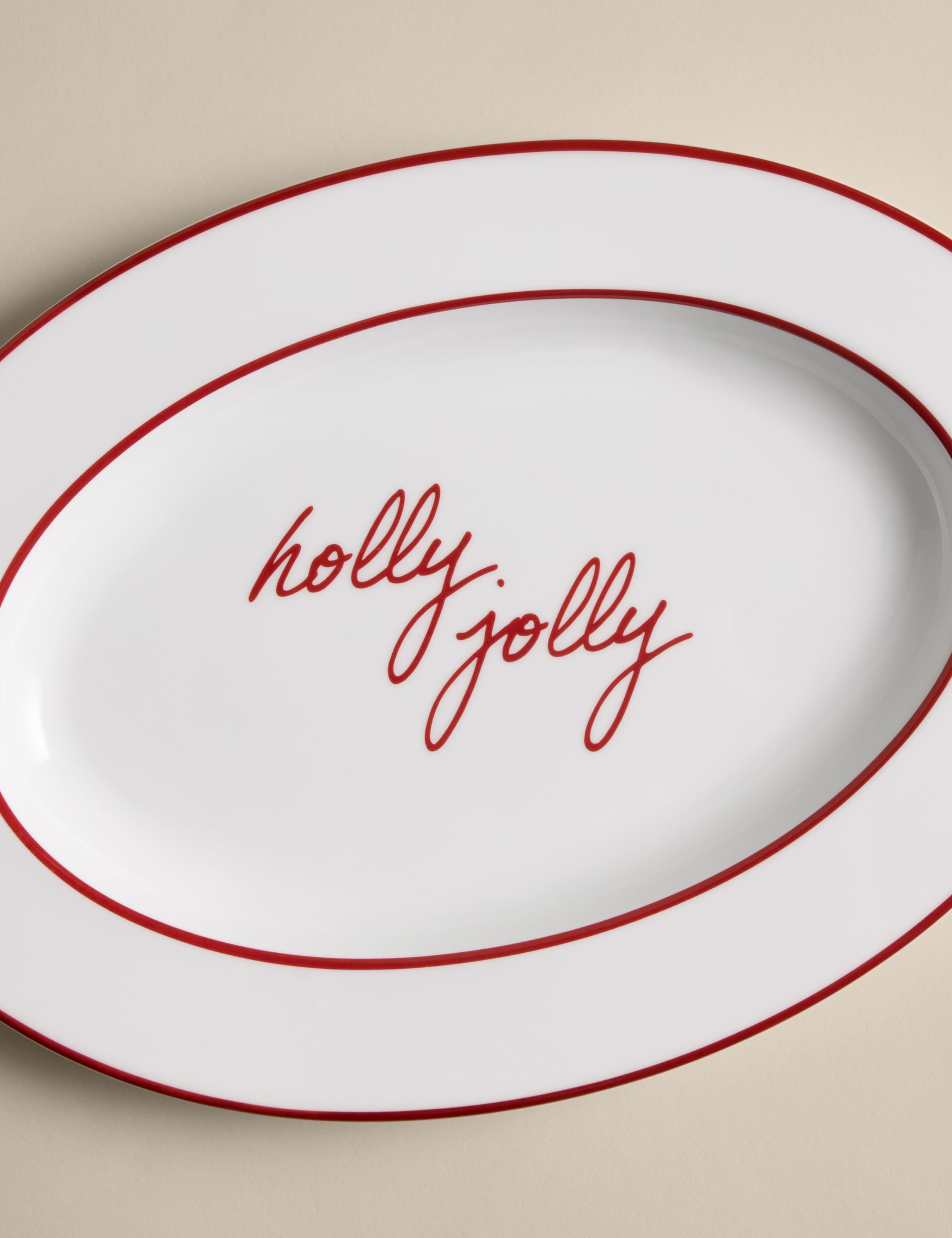 Bone China Christmas Oval Platter 4 of 5