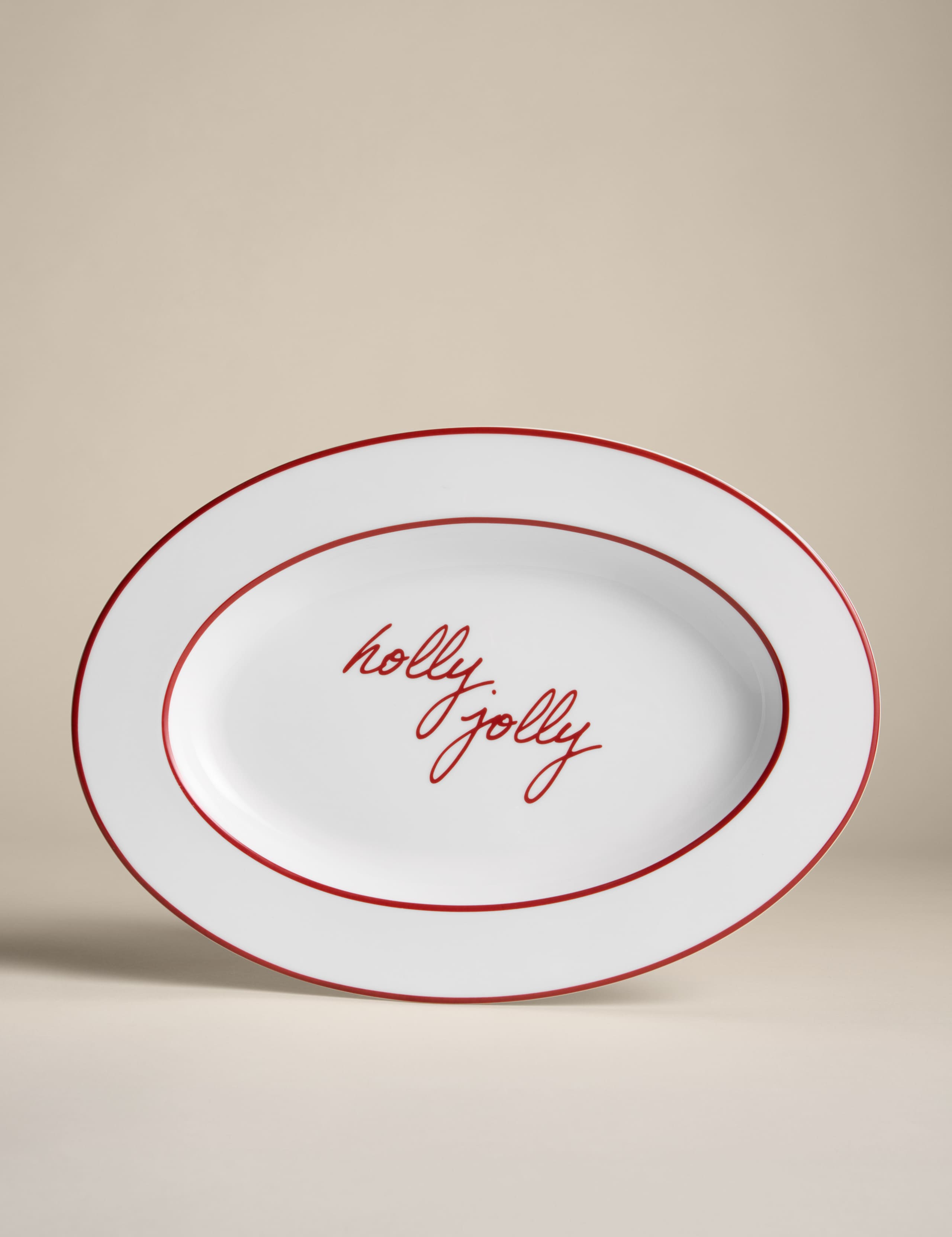 Bone China Christmas Oval Platter 1 of 5