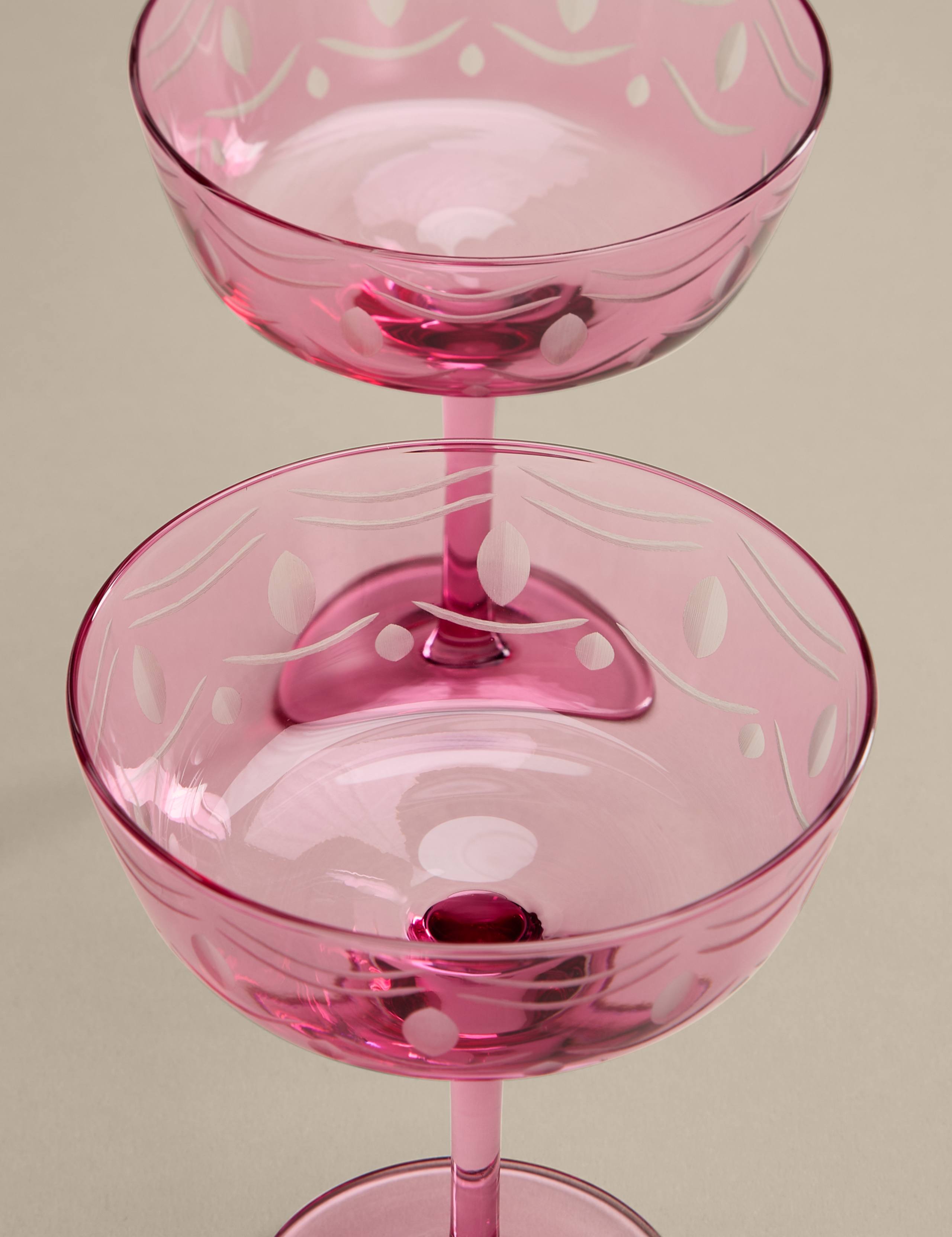 Set of 2 Retro Coupe Glasses 3 of 5