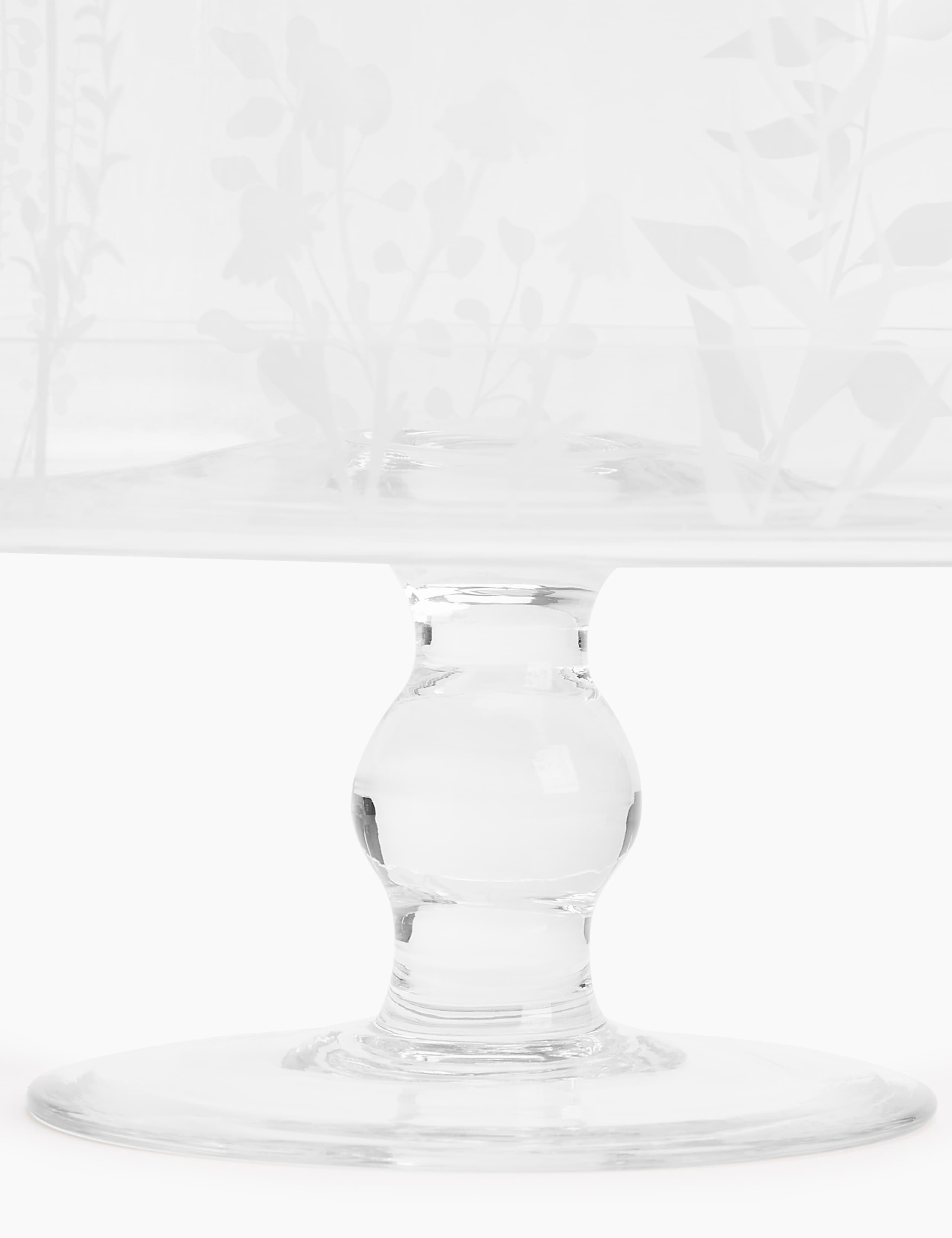 Glass Botanical Print Cake Stand 4 of 4