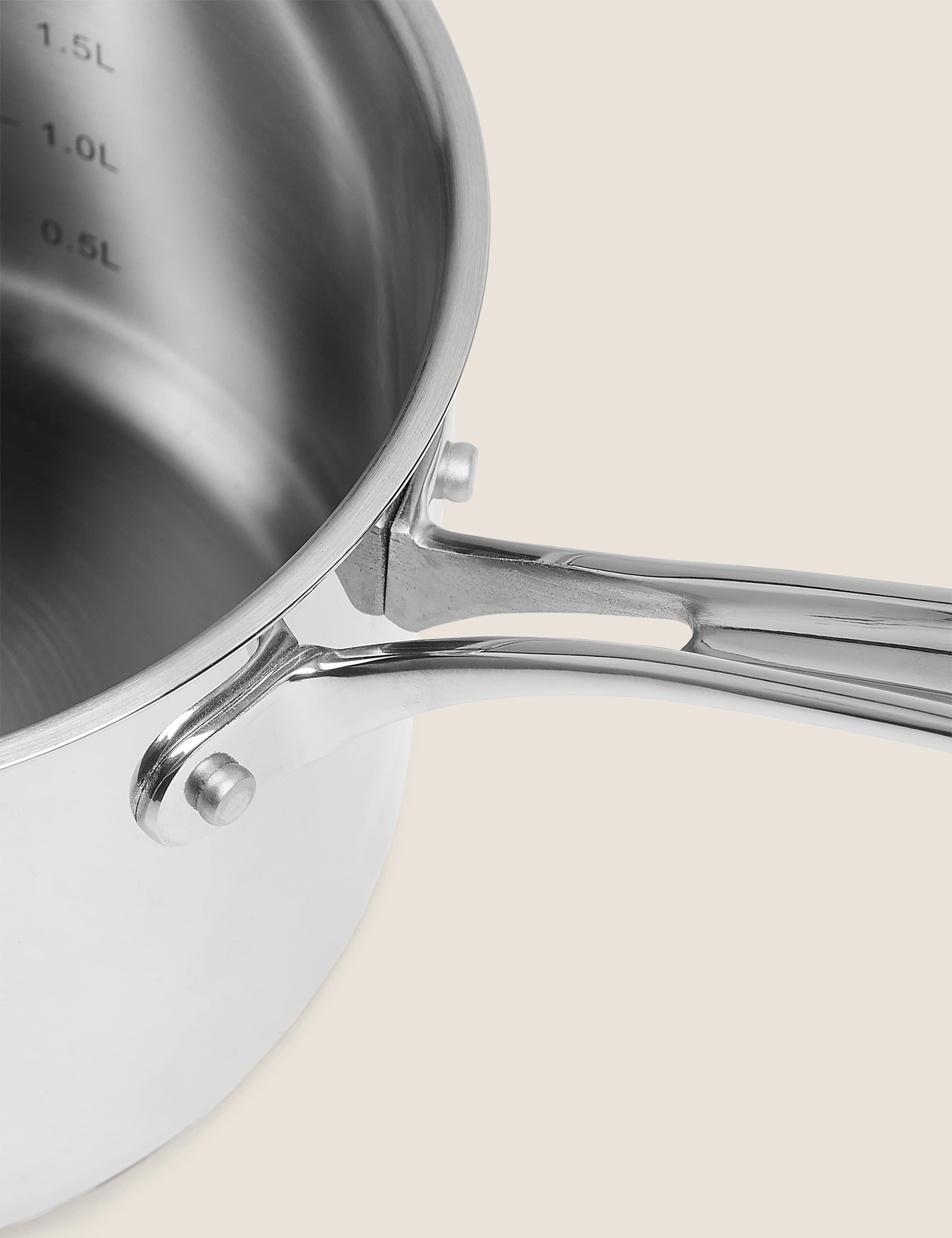 3 Piece Stainless Steel Saucepan Set 3 of 4
