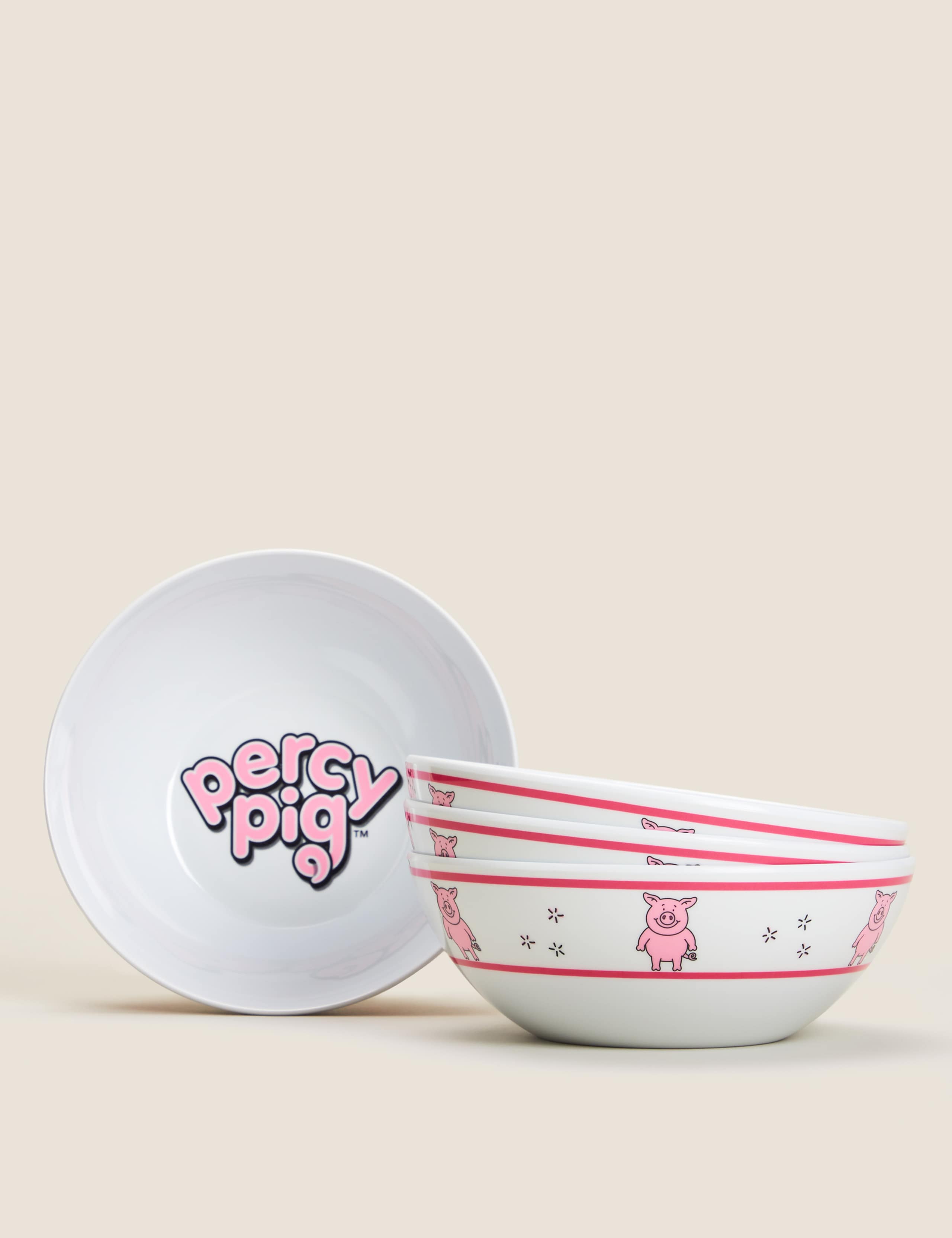 Set of 4 Percy Pig™ Cereal Bowls 1 of 5