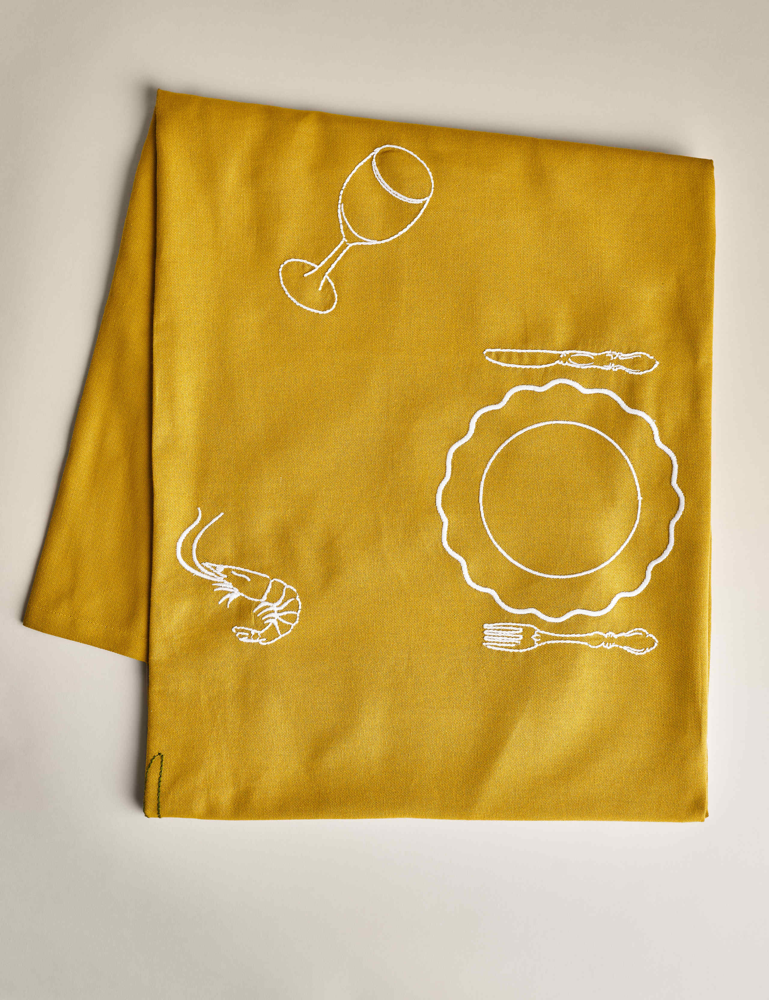 Pure Cotton Bistro Embroidered Tablecloth 2 of 7