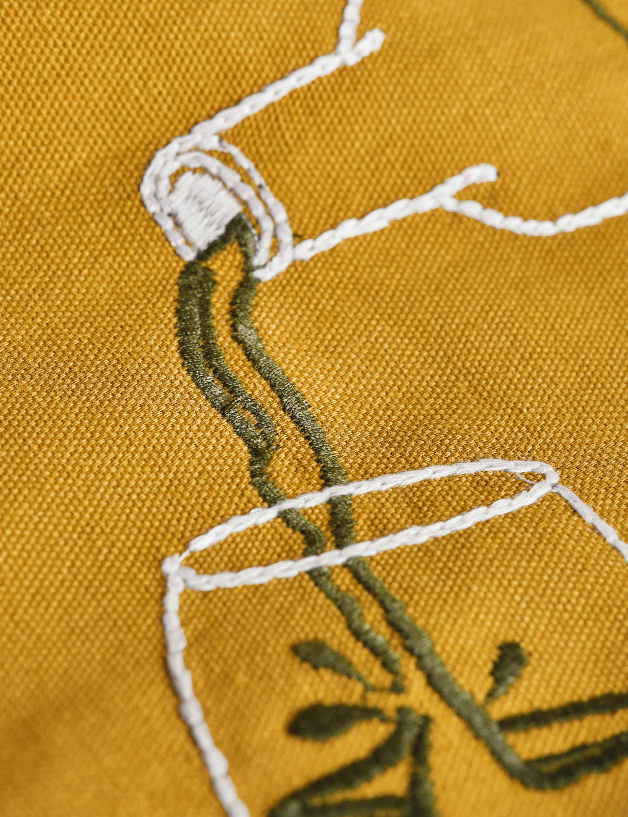 Pure Cotton Bistro Embroidered Tablecloth 6 of 7