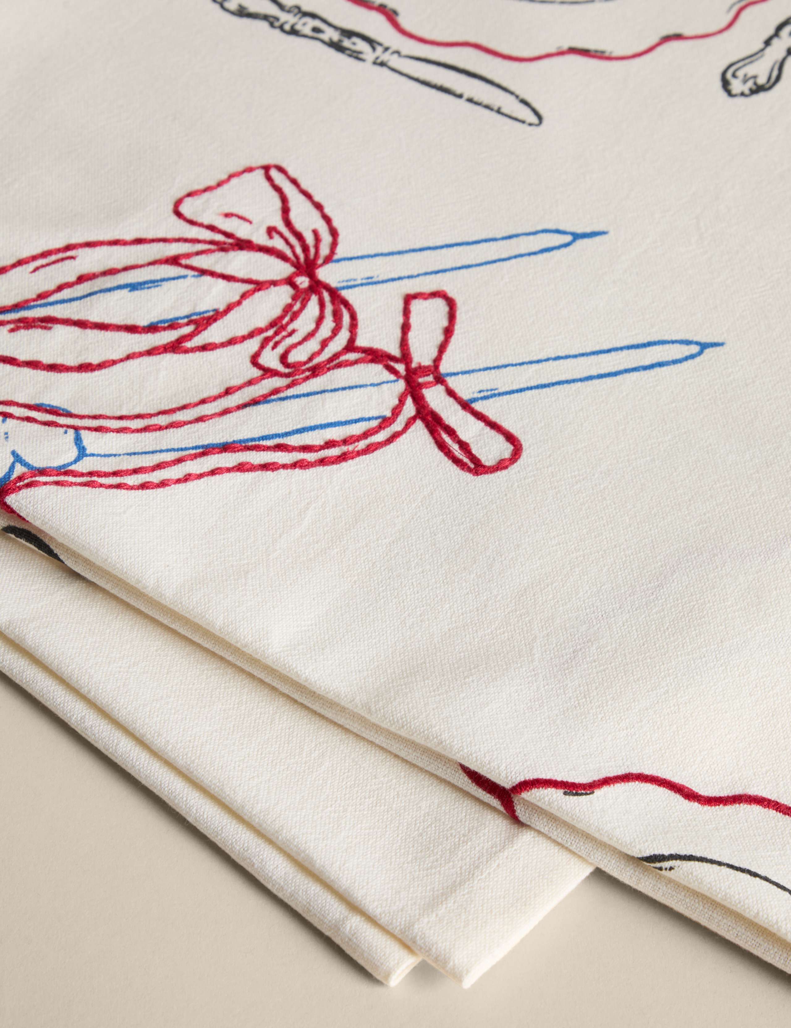 Pure Cotton Bistro Embroidered Tablecloth 4 of 5