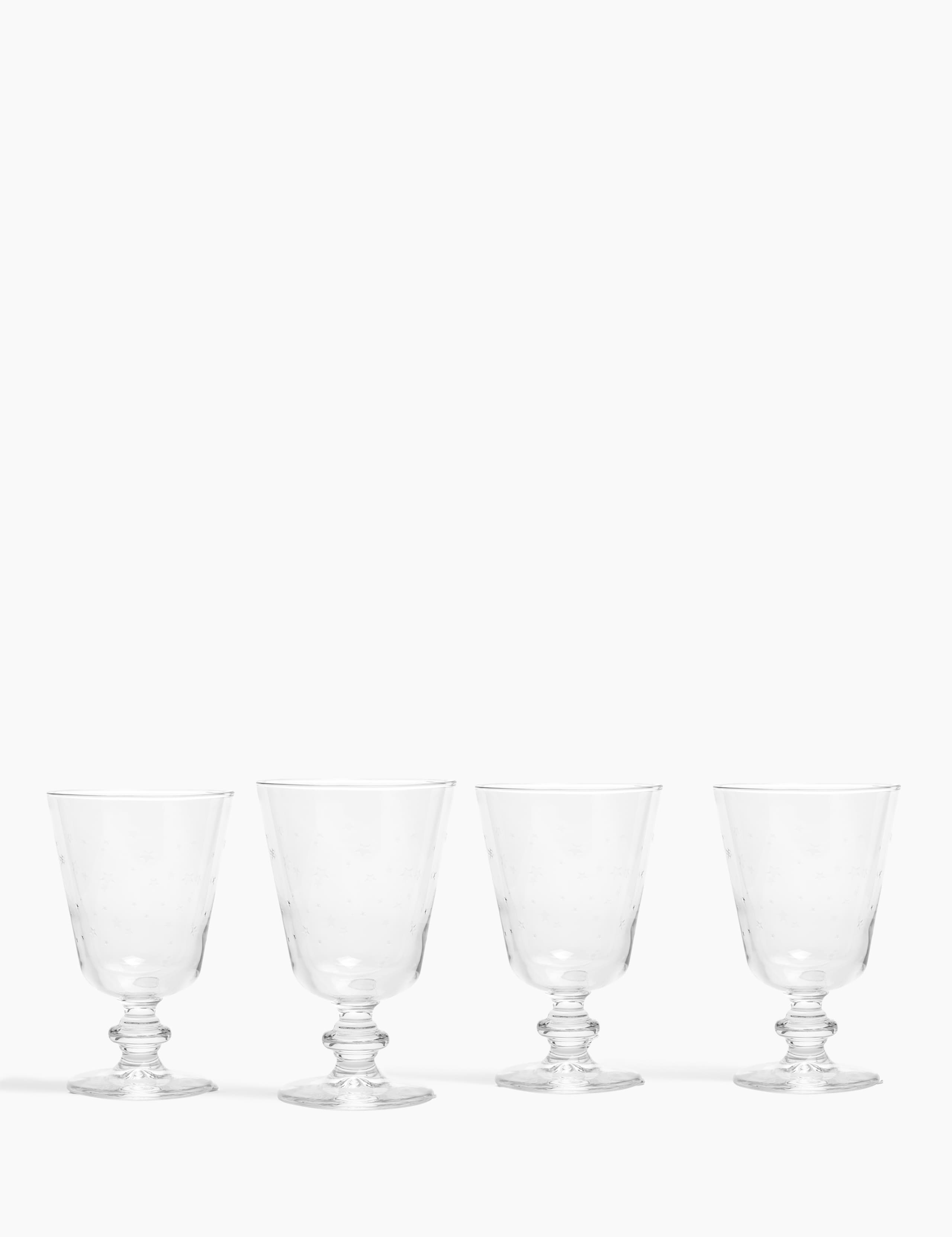 Set of 4 Ditsy Star Wine Glasses 1 of 3