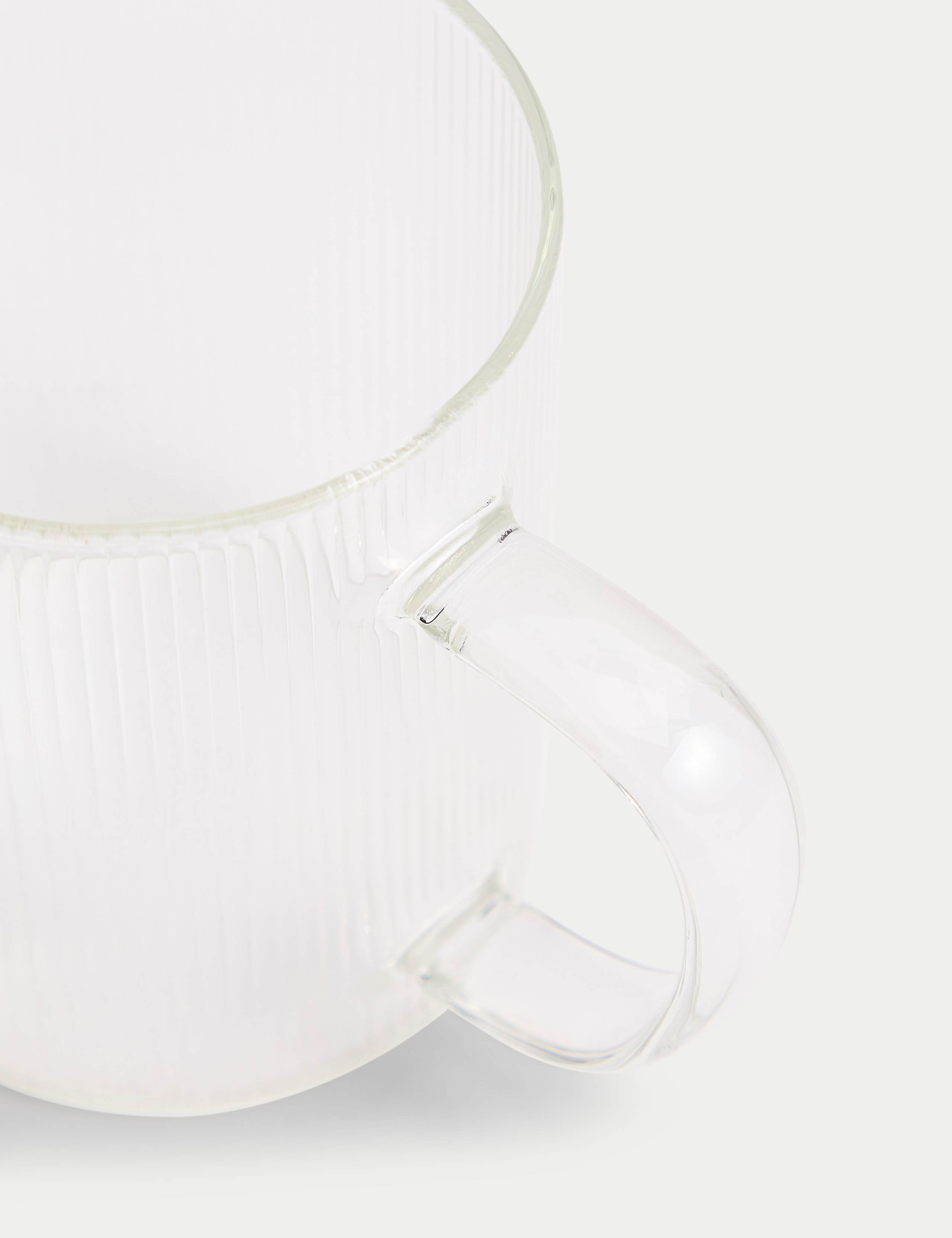 Ribbed Glass Milk Jug 2 of 3