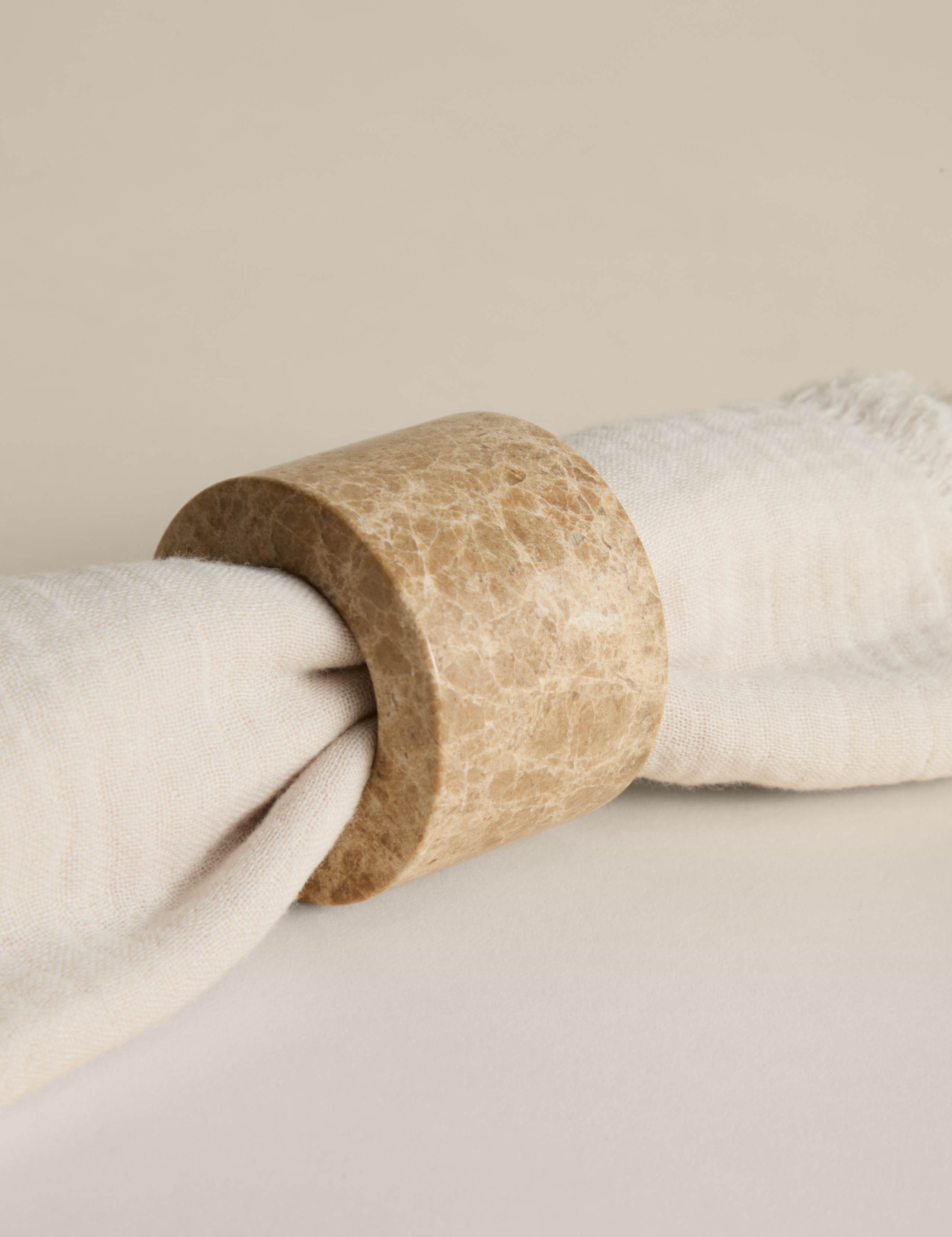 Set of 4 Stone Napkin Rings 2 of 4