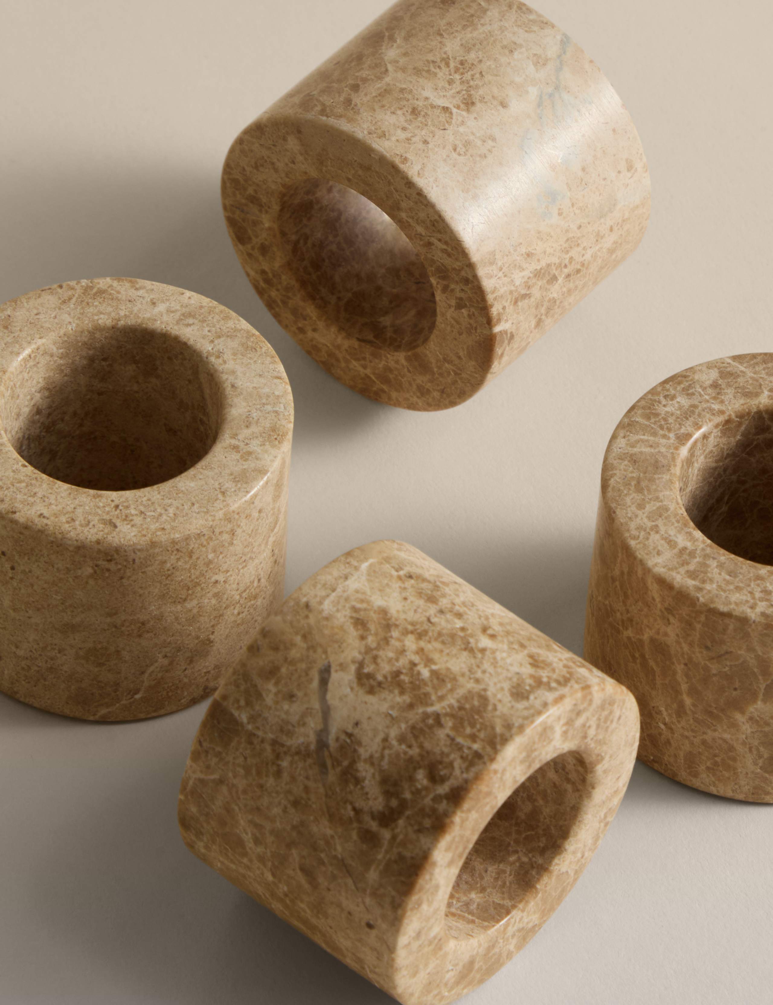 Set of 4 Stone Napkin Rings 4 of 4