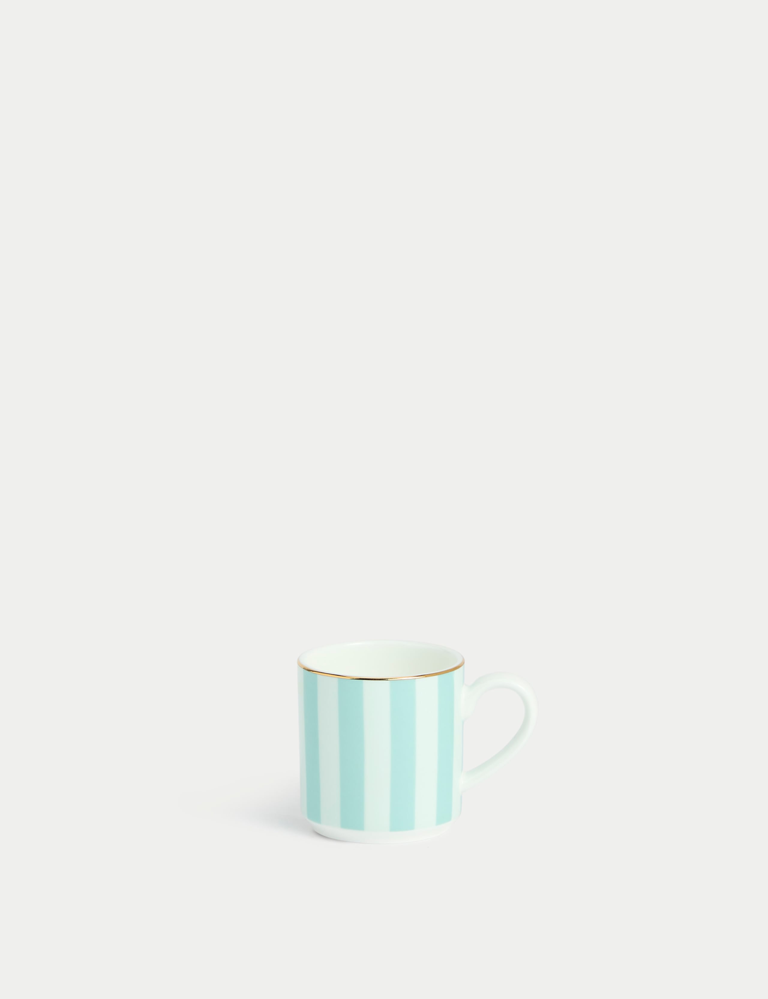 Bone China Striped Espresso Cup & Saucer 2 of 4
