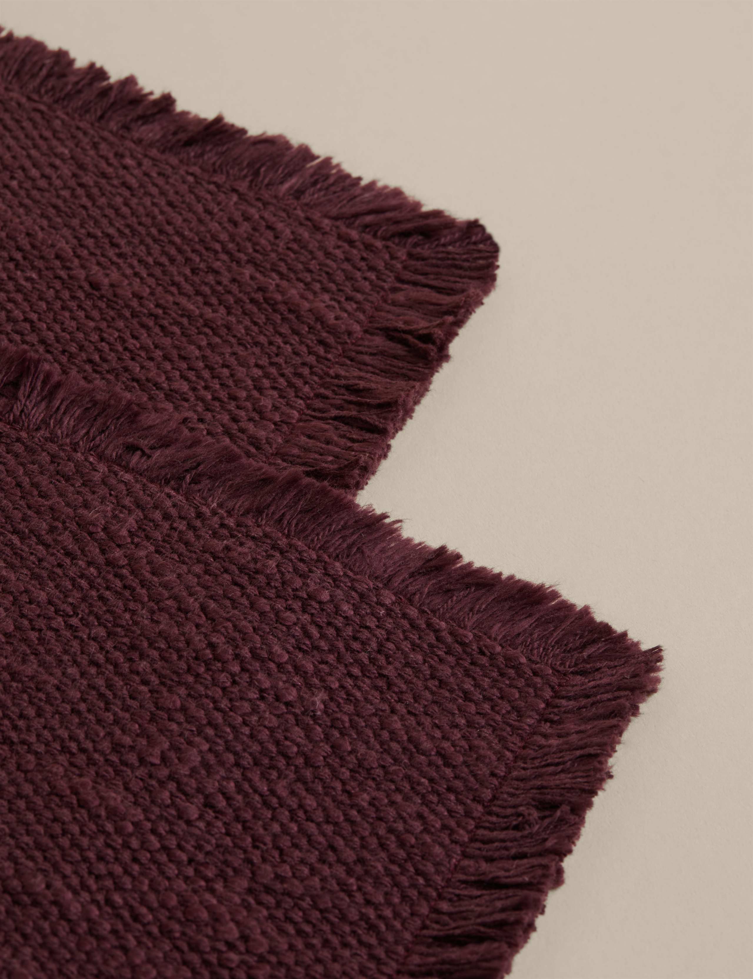 Set Of 2 Pure Cotton Frayed Edge Placemats 3 of 5
