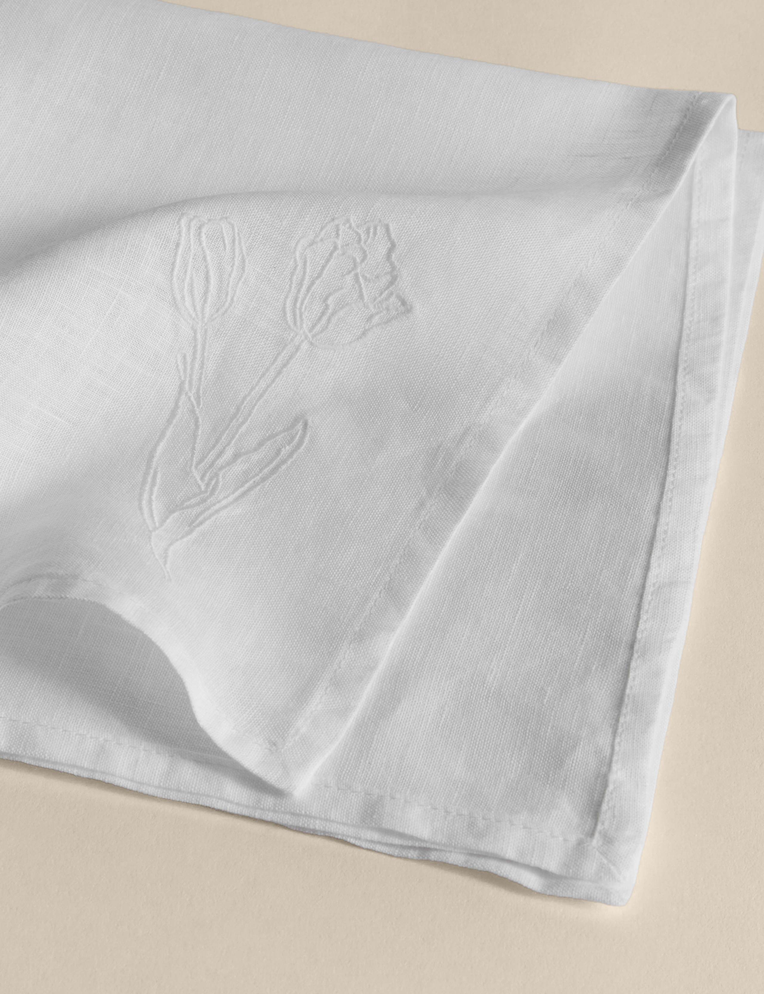 Set of 2 Pure Linen Embroidered Napkins 4 of 5