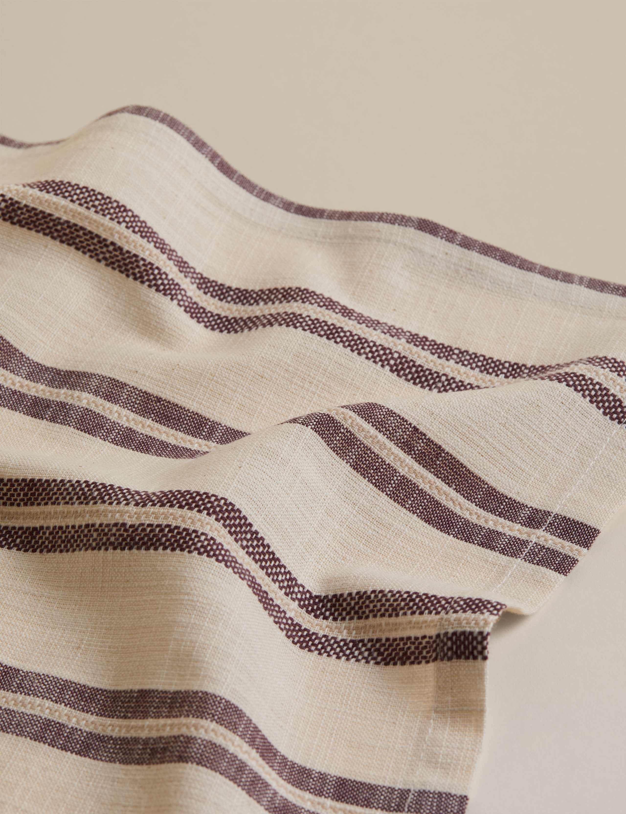 Set of 4 Cotton Rich Striped Napkins 2 of 4