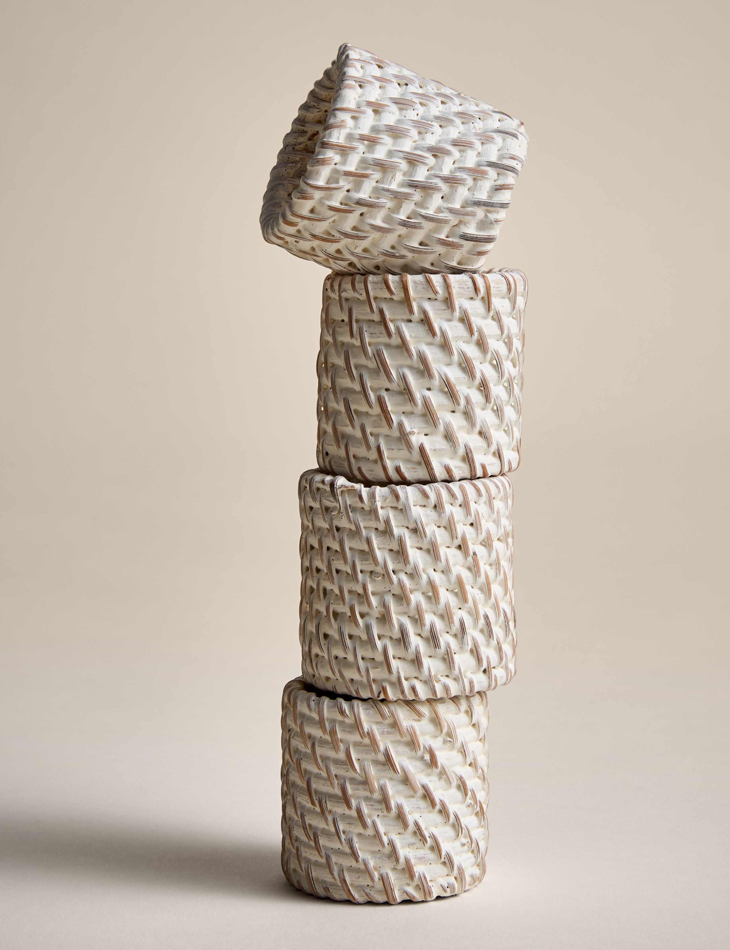 Set of 4 Rattan Napkin Rings 2 of 4