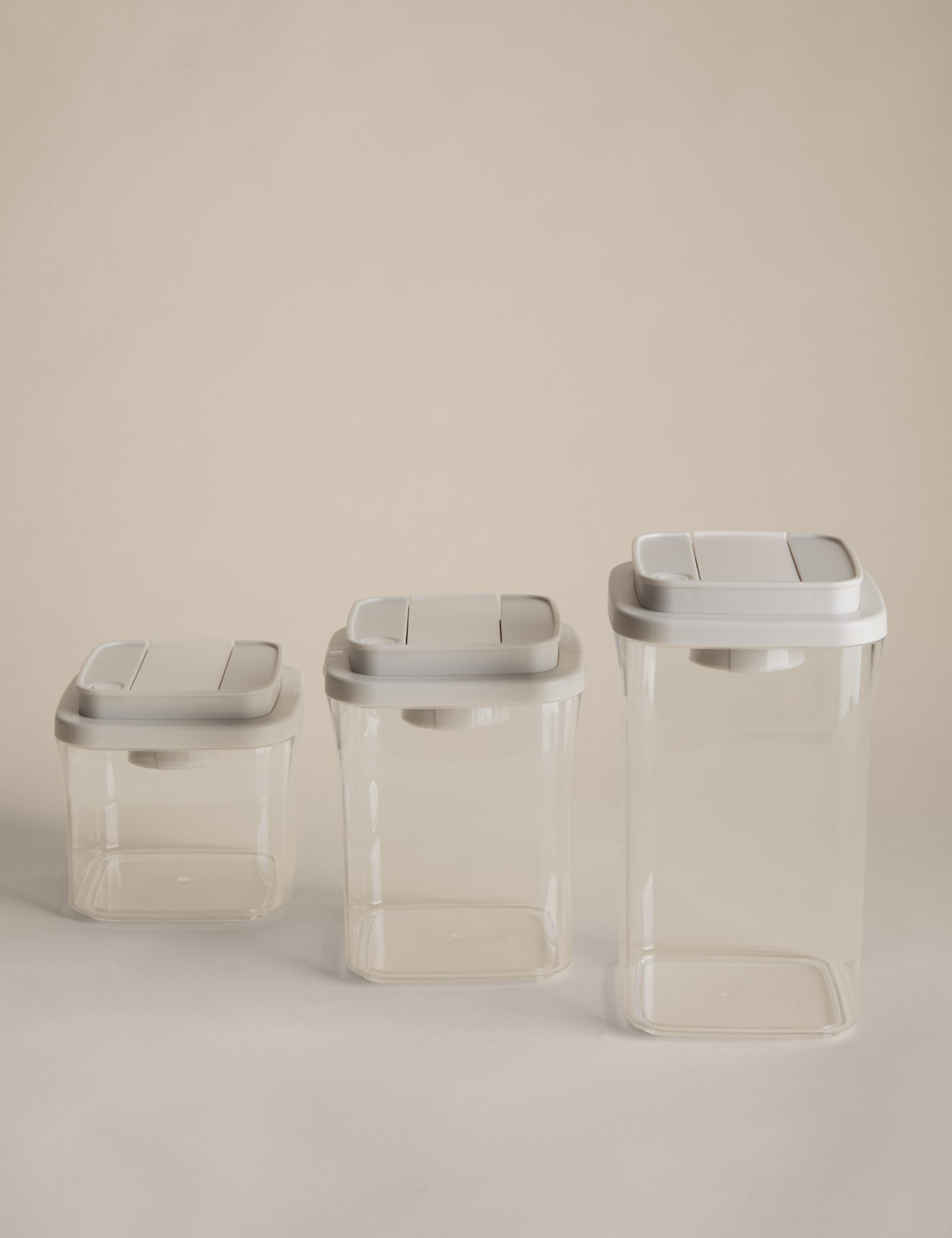 Set of 3 Mixed Size Vacuum Seal Storage Jars 6 of 6