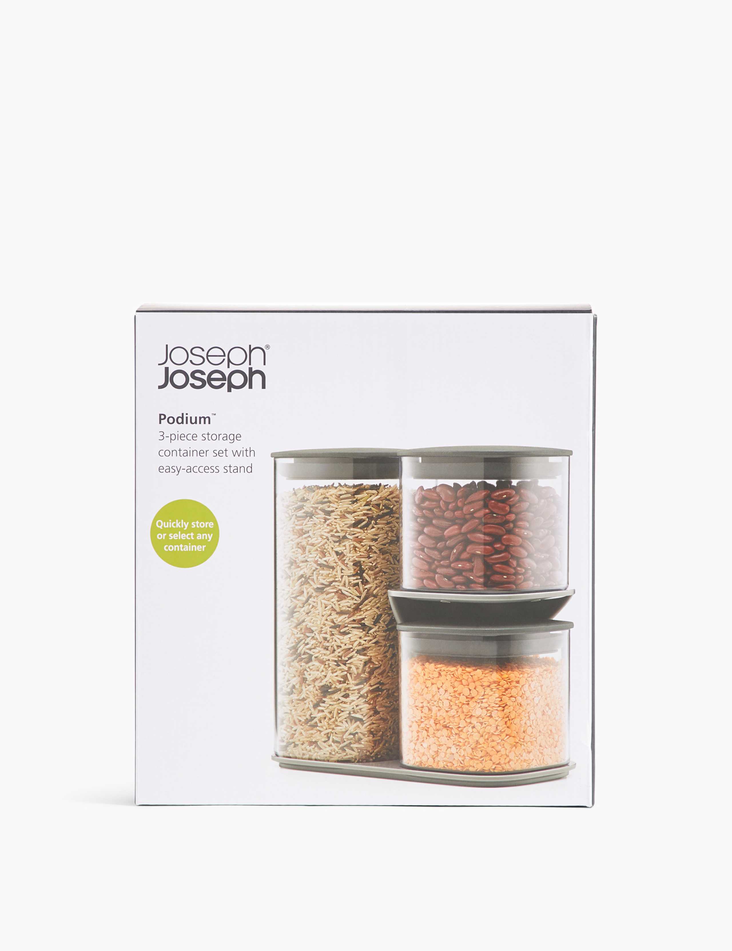 Set of 3 Podium Storage Containers 3 of 3