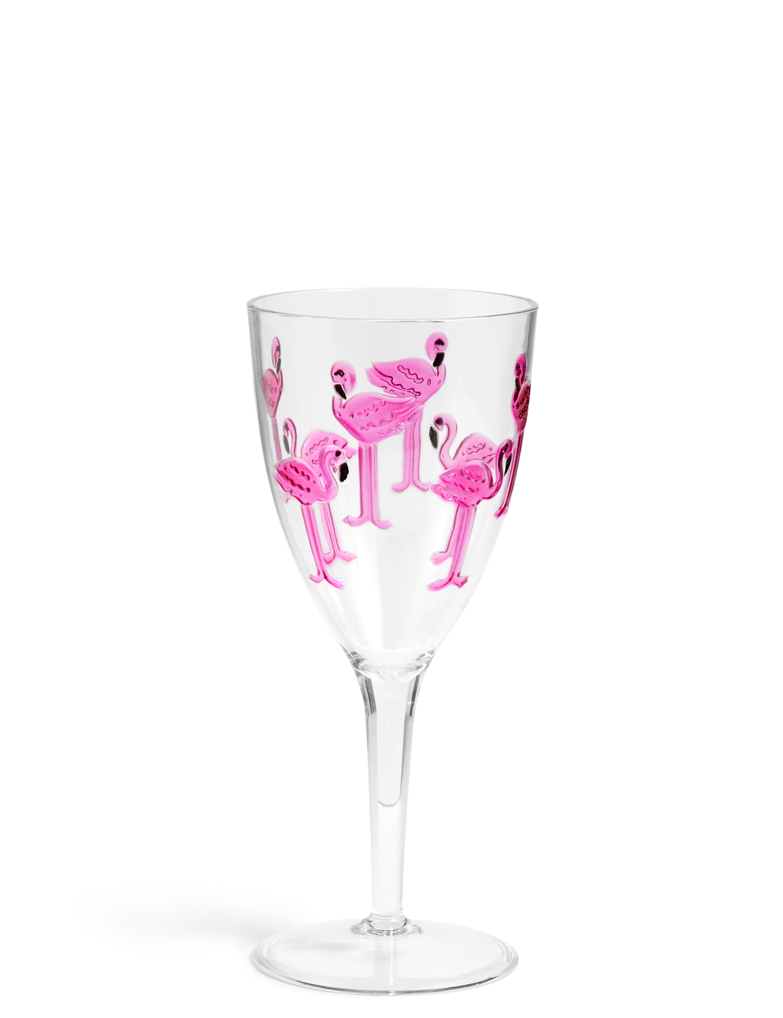Flamingo Picnic Wine Glass 1 of 3