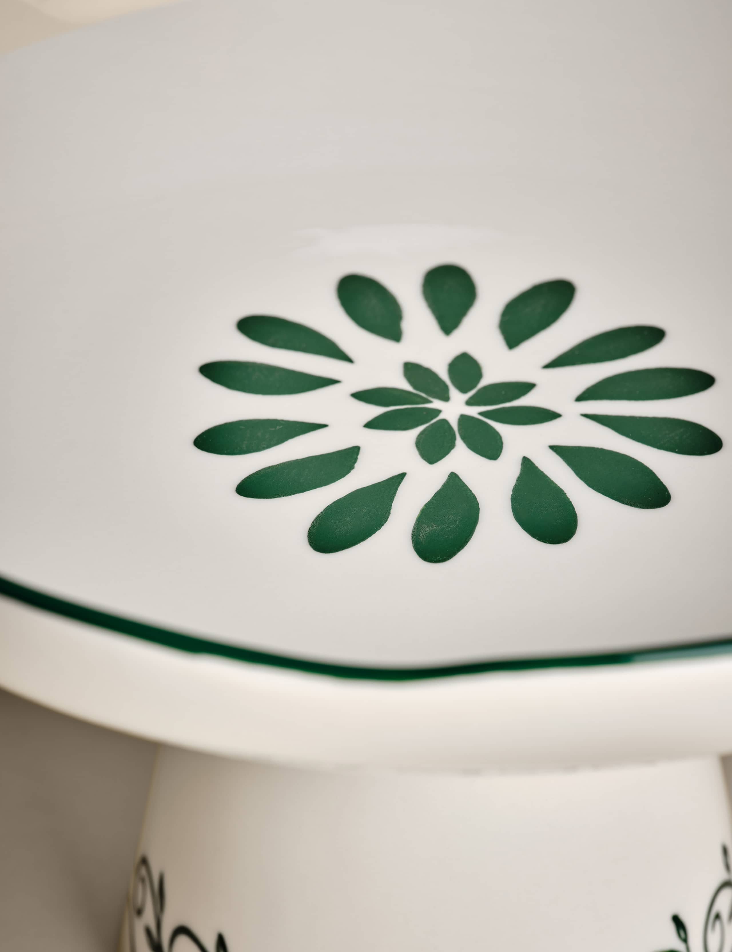 Hand Painted Footed Serving Bowl 3 of 6