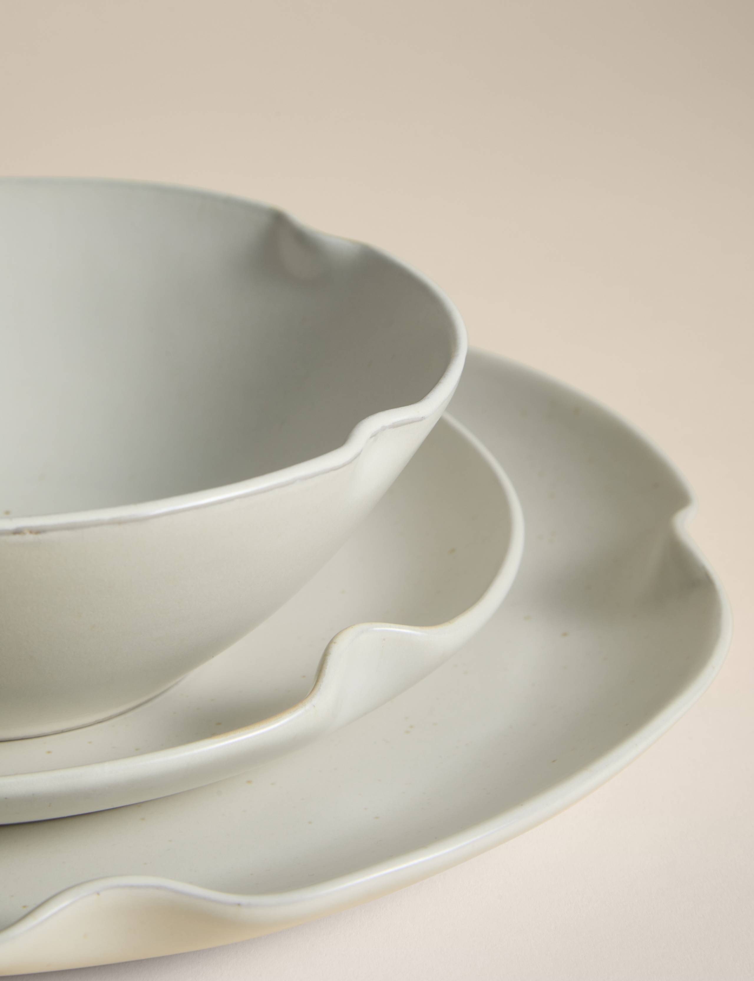 12 Piece Crimped Scallop Dinner Set 5 of 6