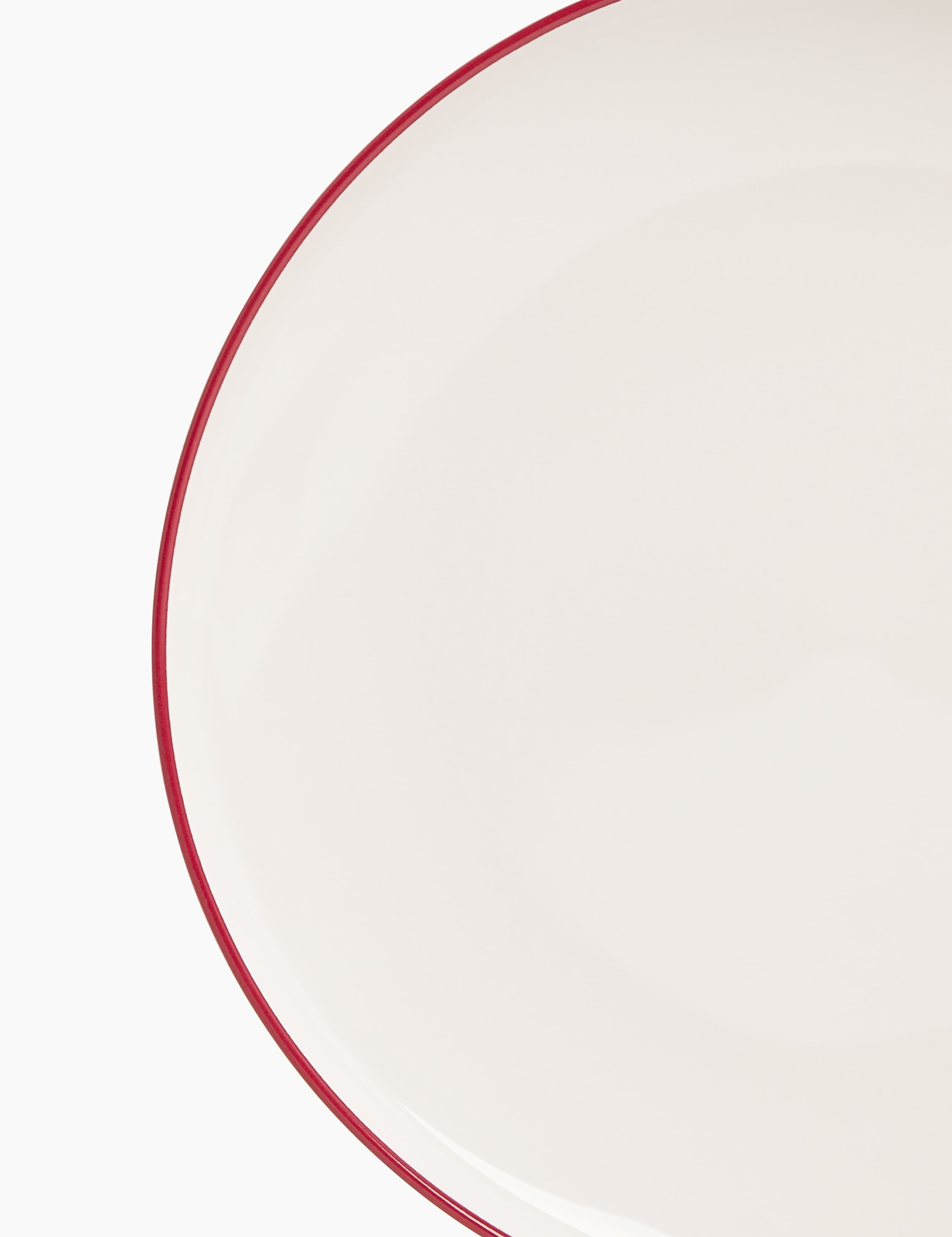 Tribeca Red Rim Dinner Plate 2 of 3