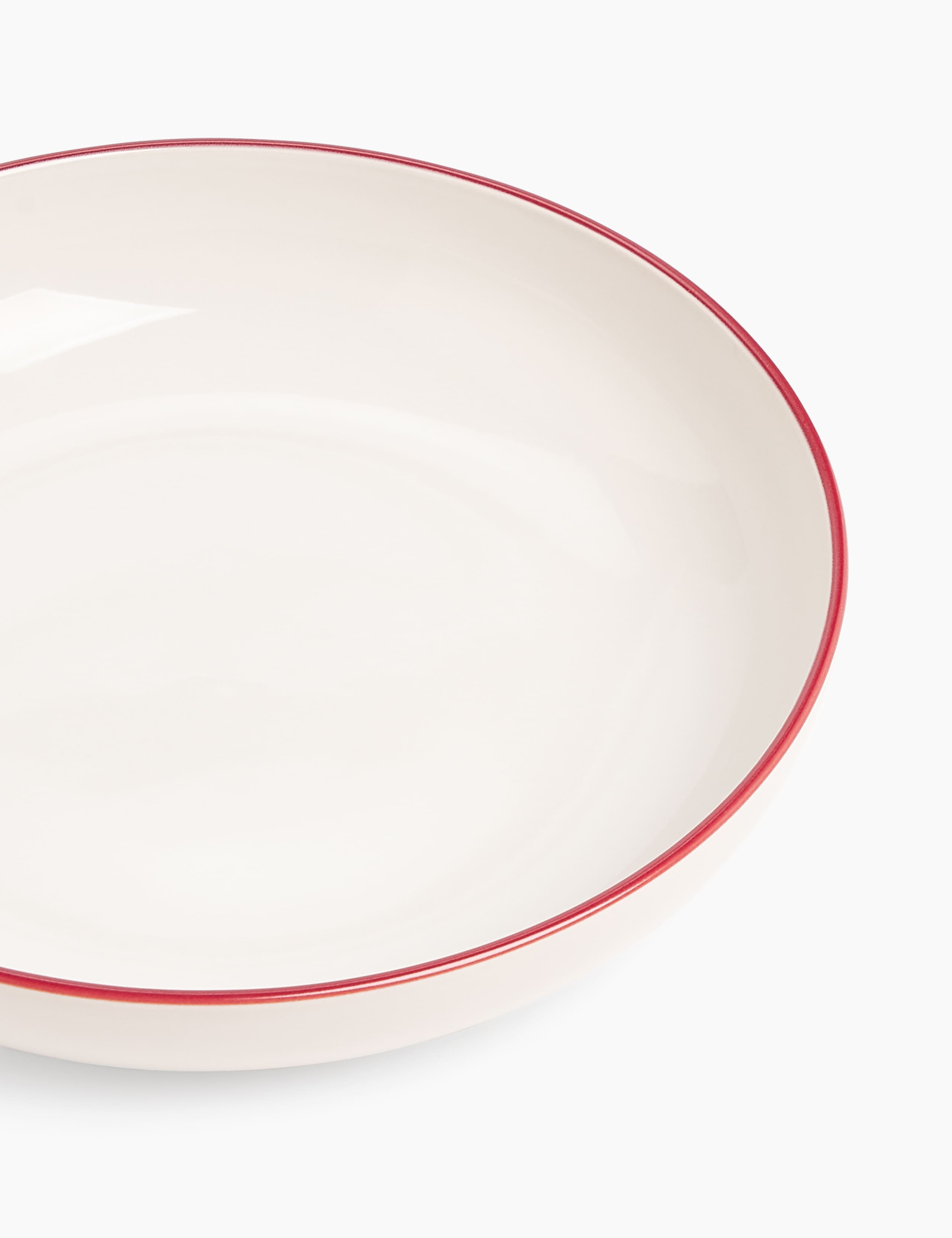 Tribeca Red Rim Pasta Bowl 3 of 4
