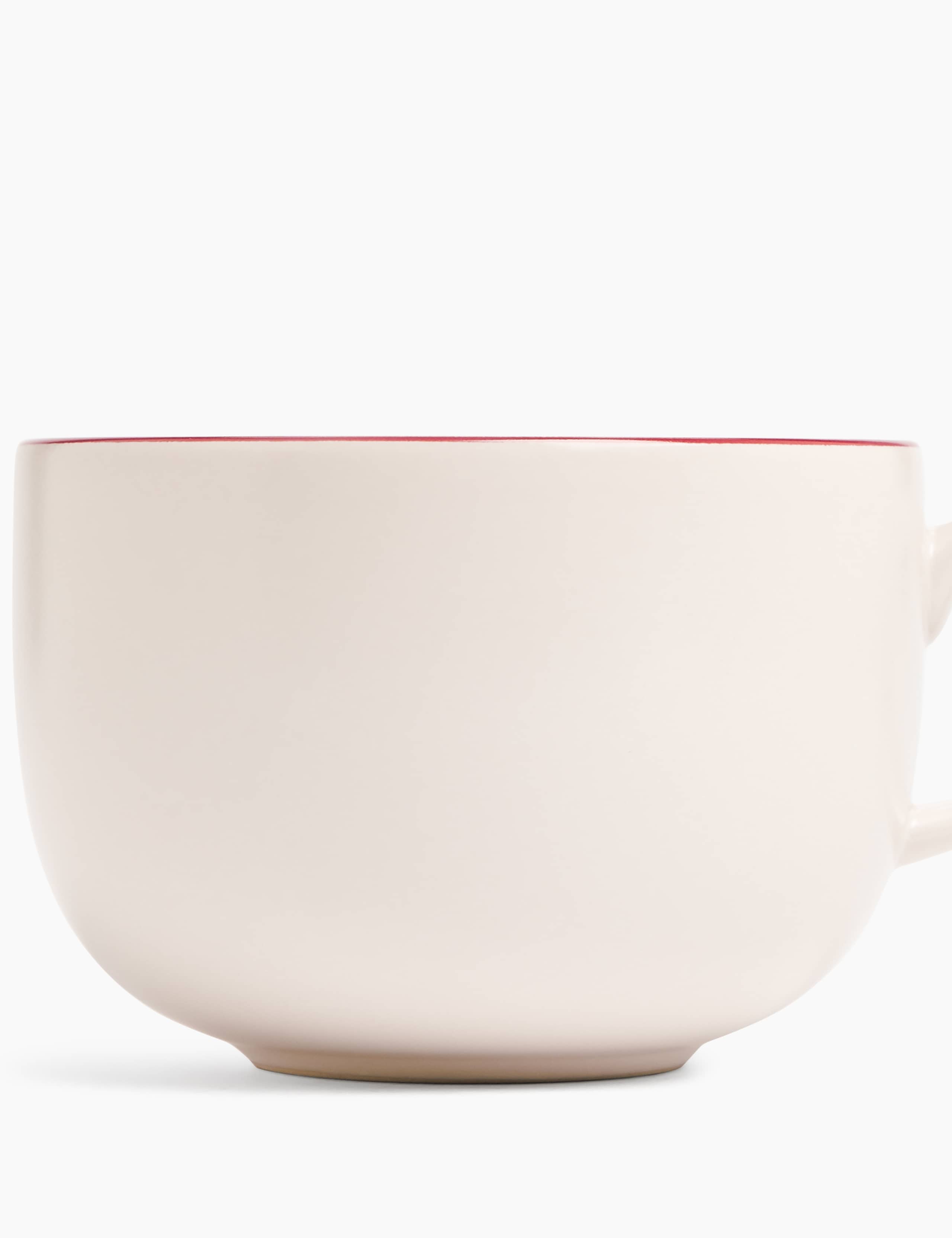Tribeca Red Rim Large Mug 2 of 3