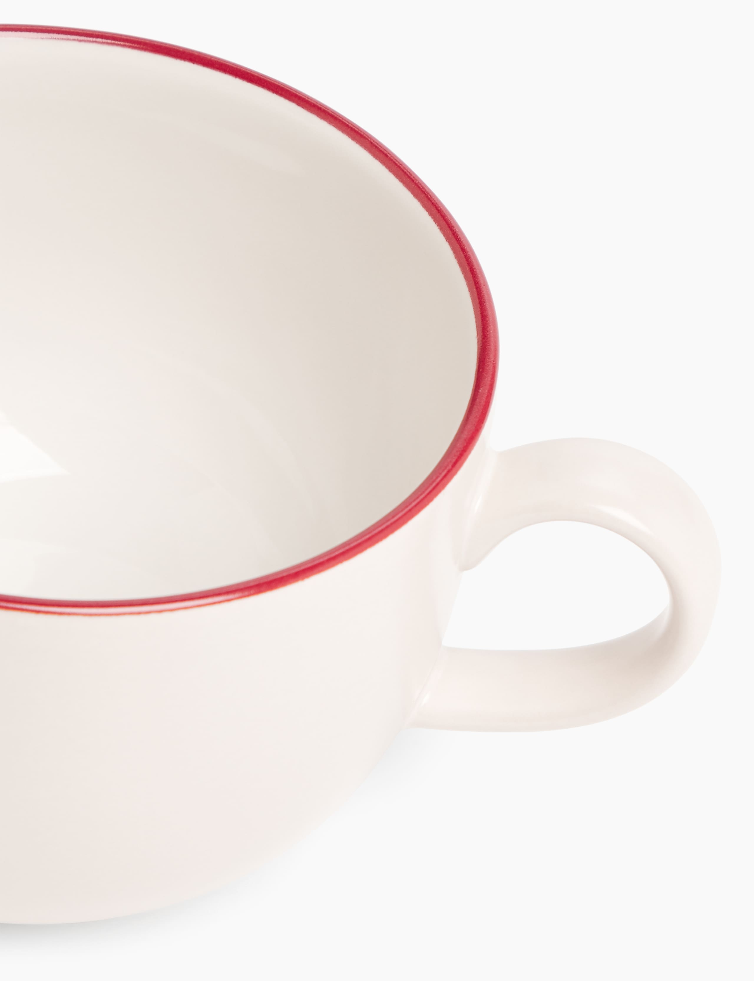 Tribeca Red Rim Large Mug 3 of 3