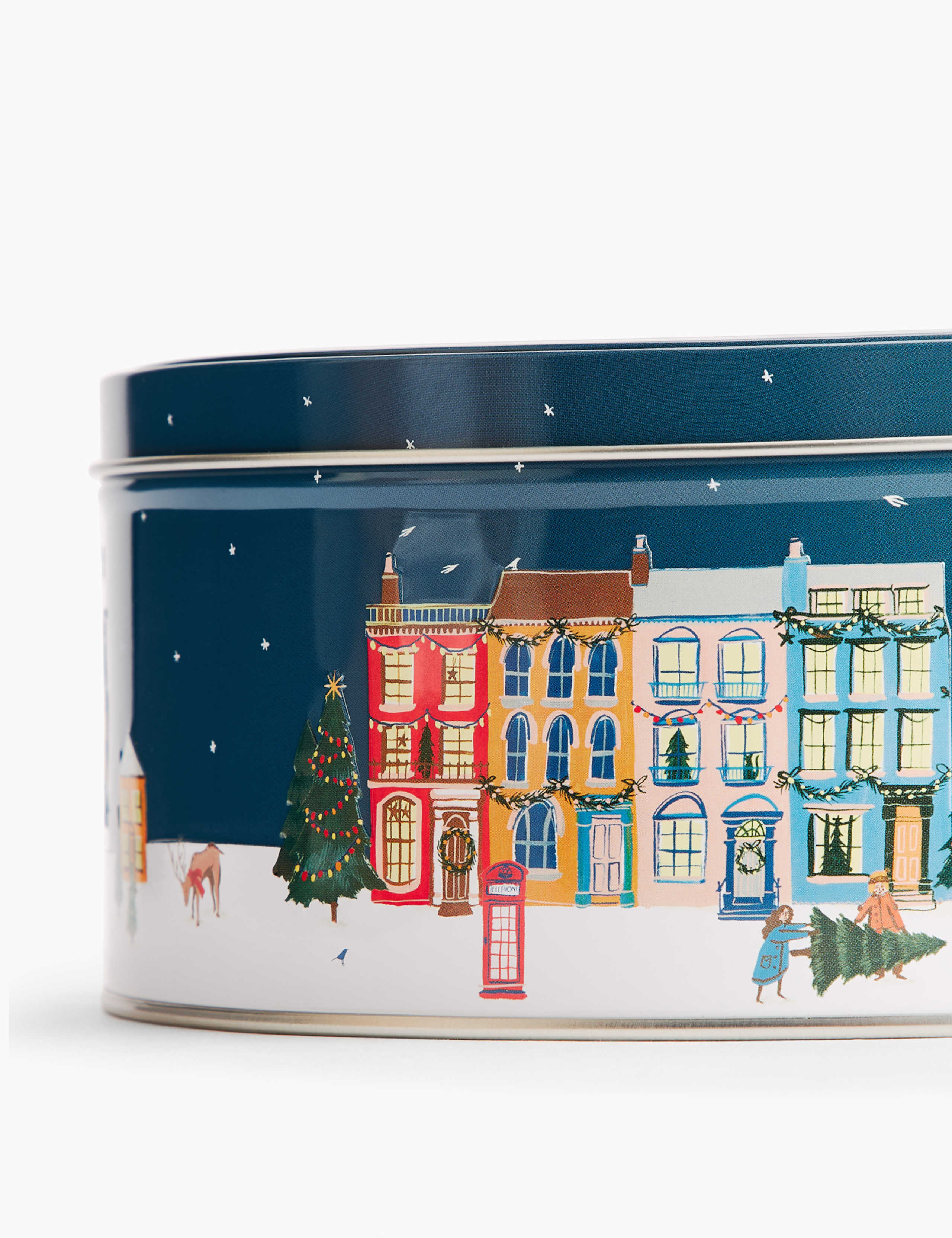 Embossed Round Christmas Tin 3 of 4