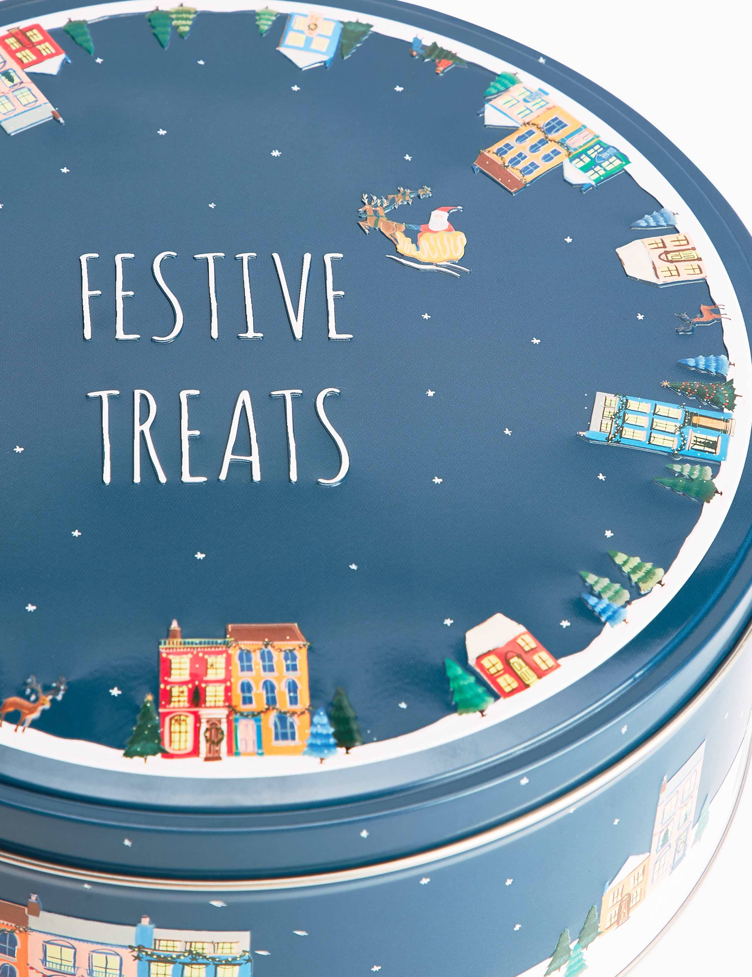 Embossed Round Christmas Tin 4 of 4