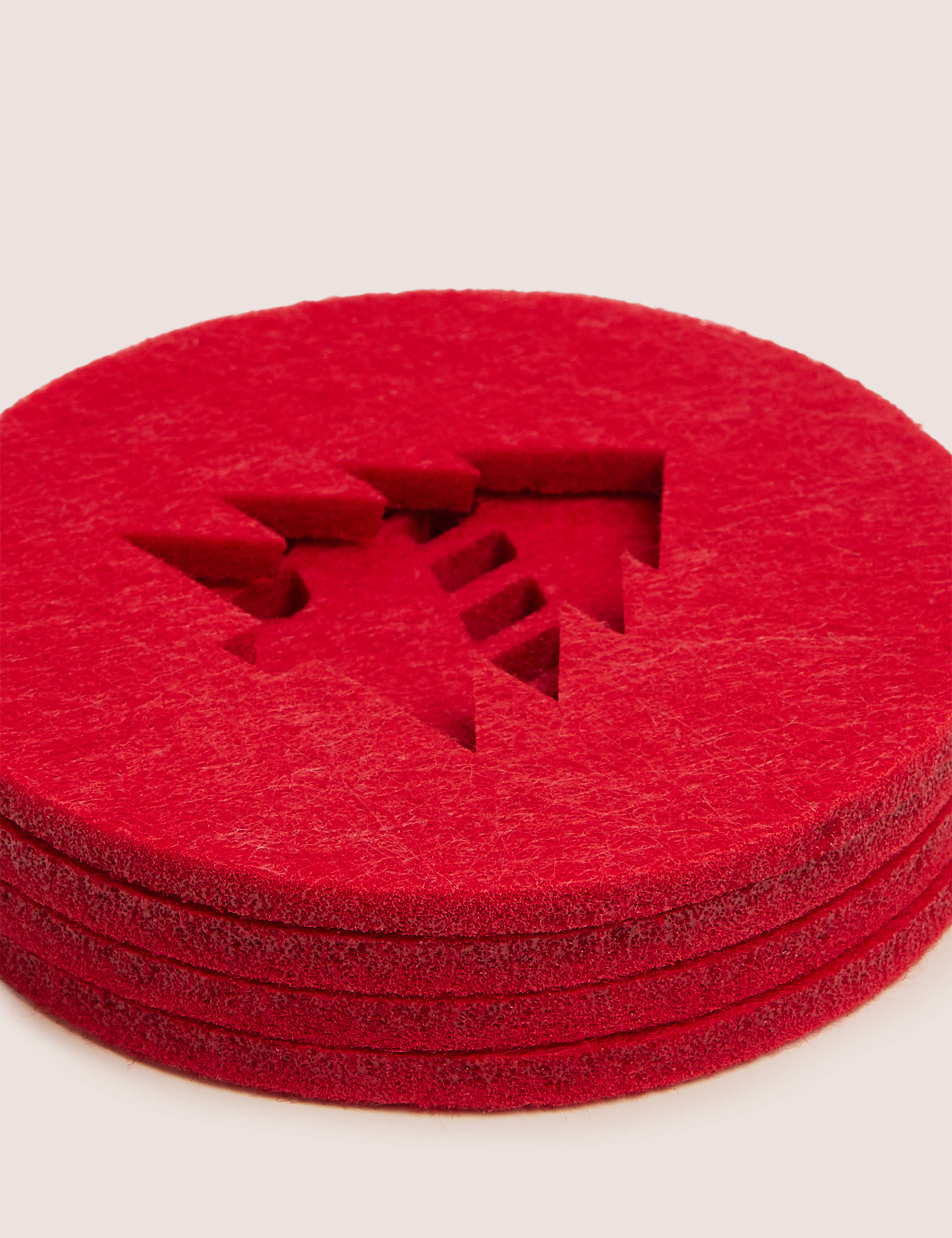 Set of 4 Christmas Felt Coasters 2 of 3