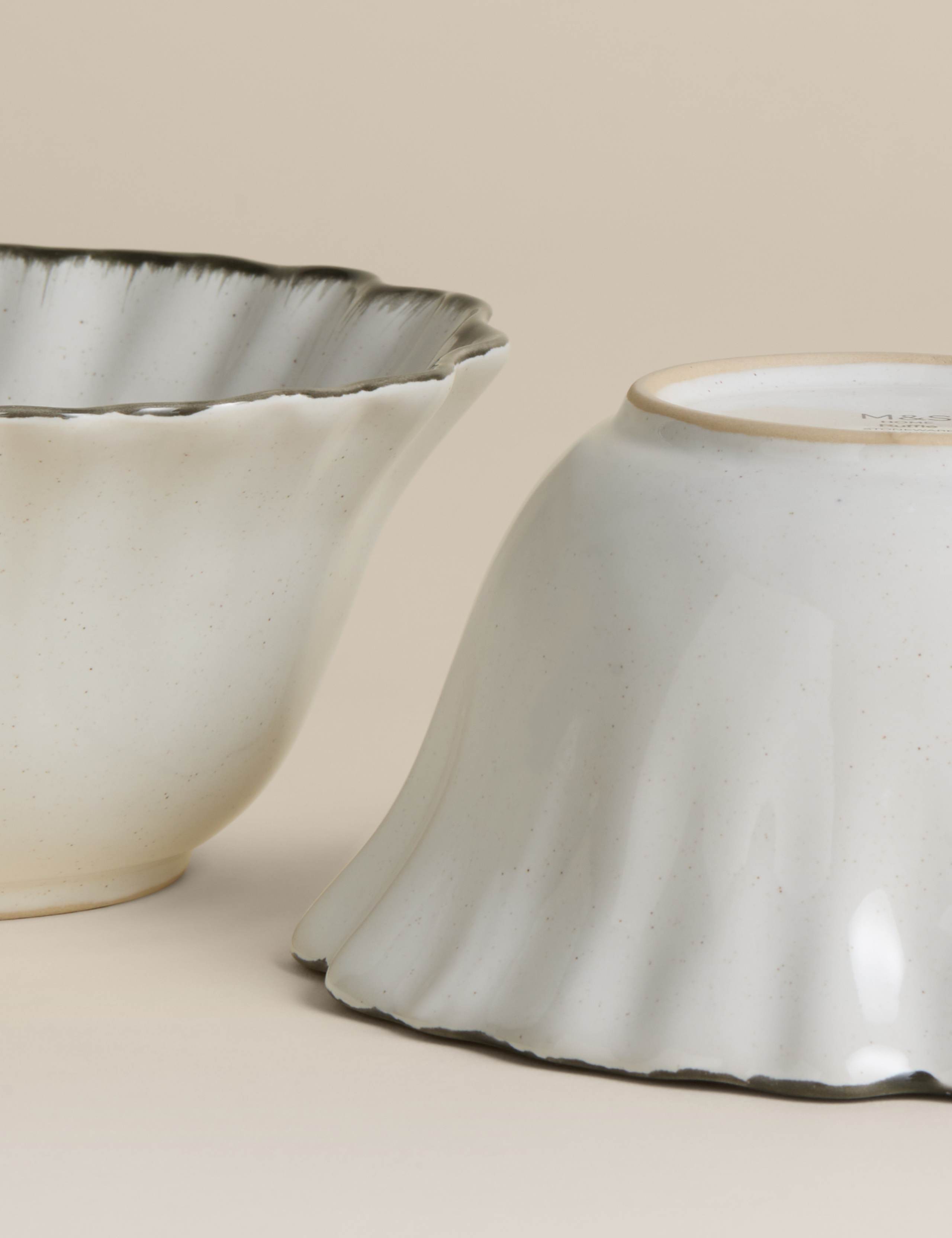 12 Piece Ruffle Stoneware Dinner Set 2 of 5