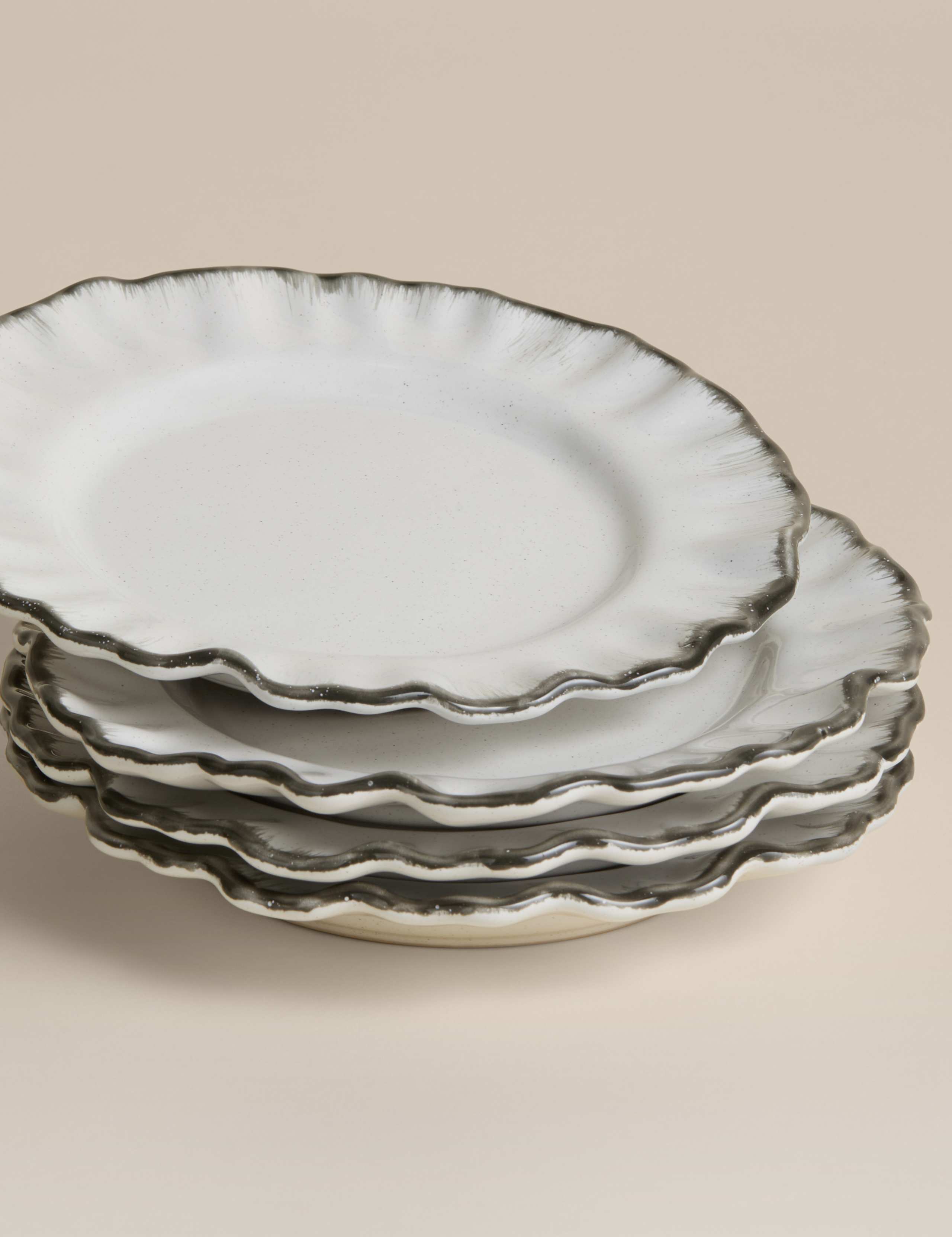 12 Piece Ruffle Stoneware Dinner Set 3 of 5