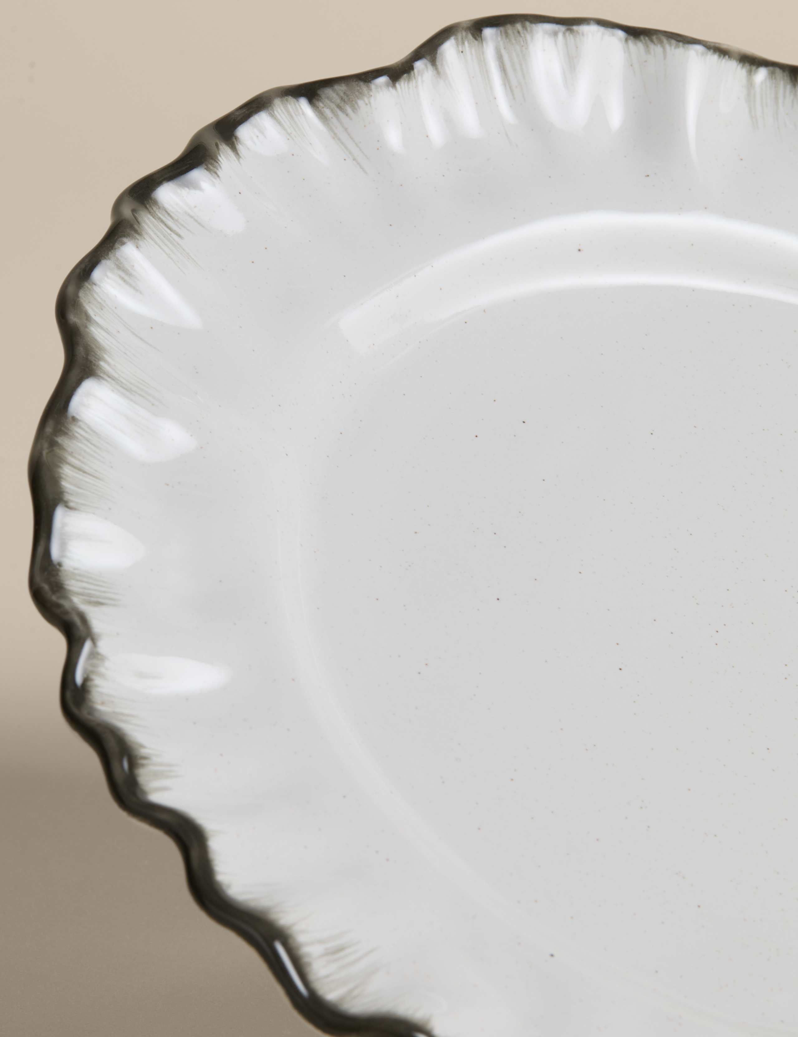 12 Piece Ruffle Stoneware Dinner Set 4 of 5