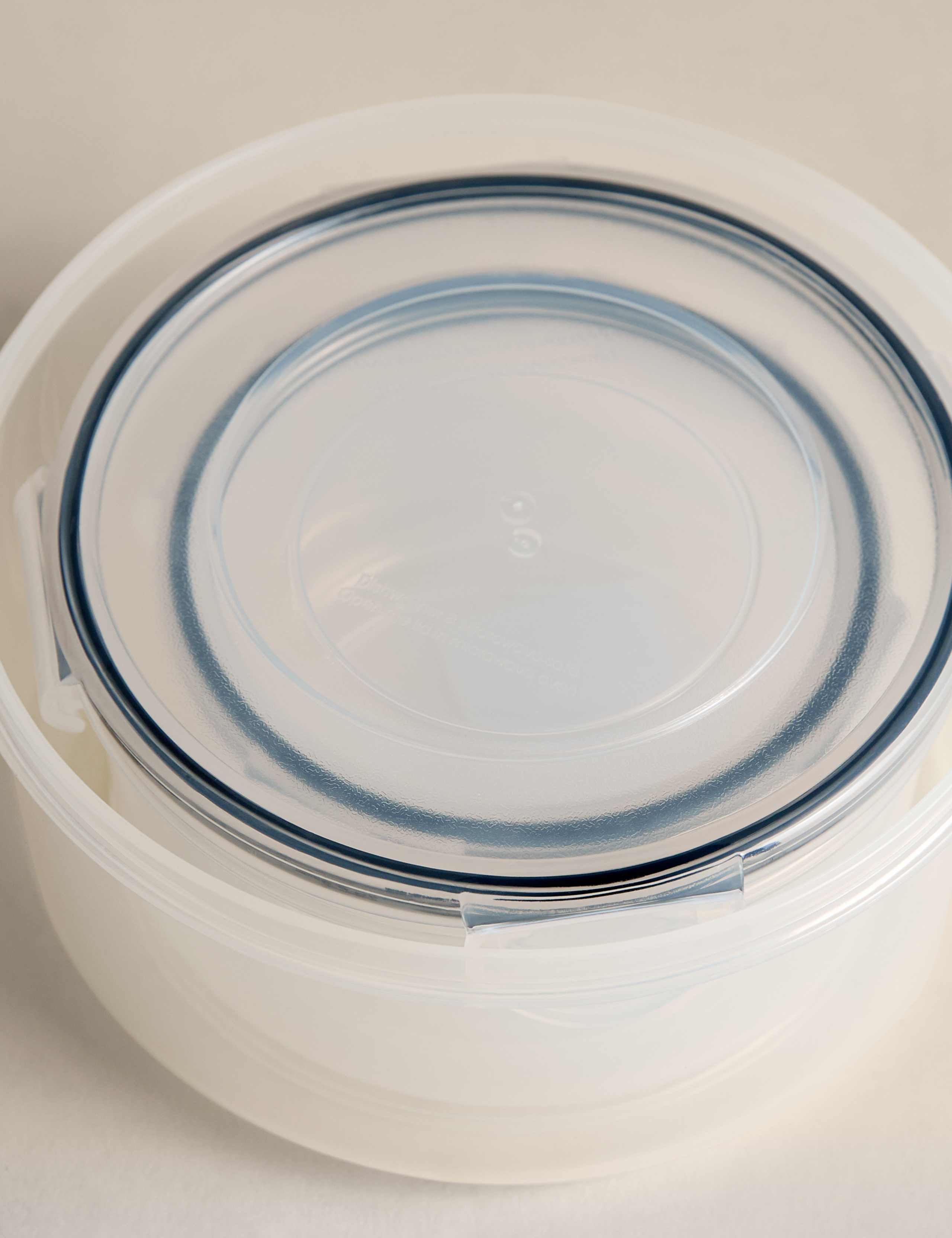 Set of 3 Round Clip Storage Containers 5 of 5