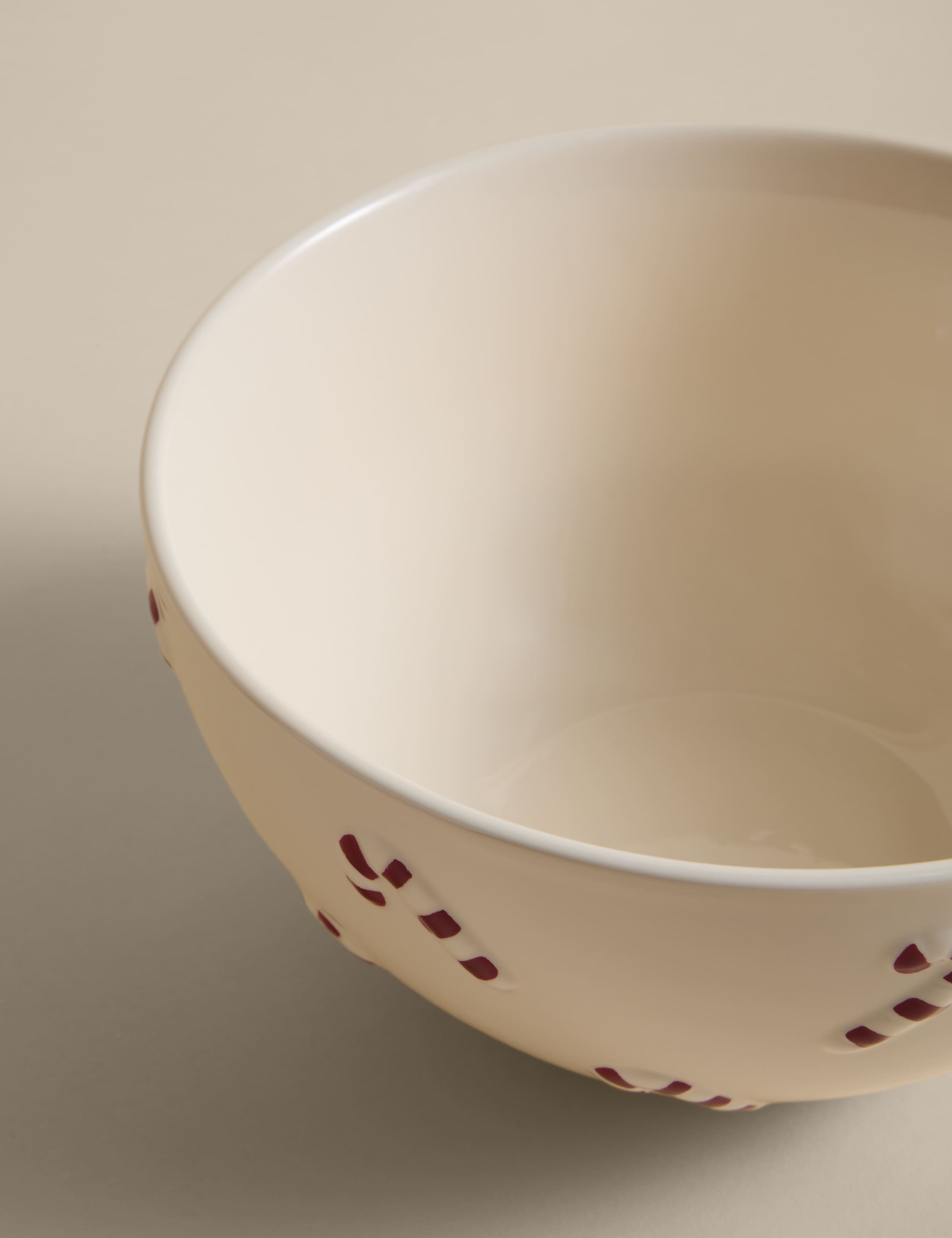 Large Candy Cane Serving Bowl 3 of 3