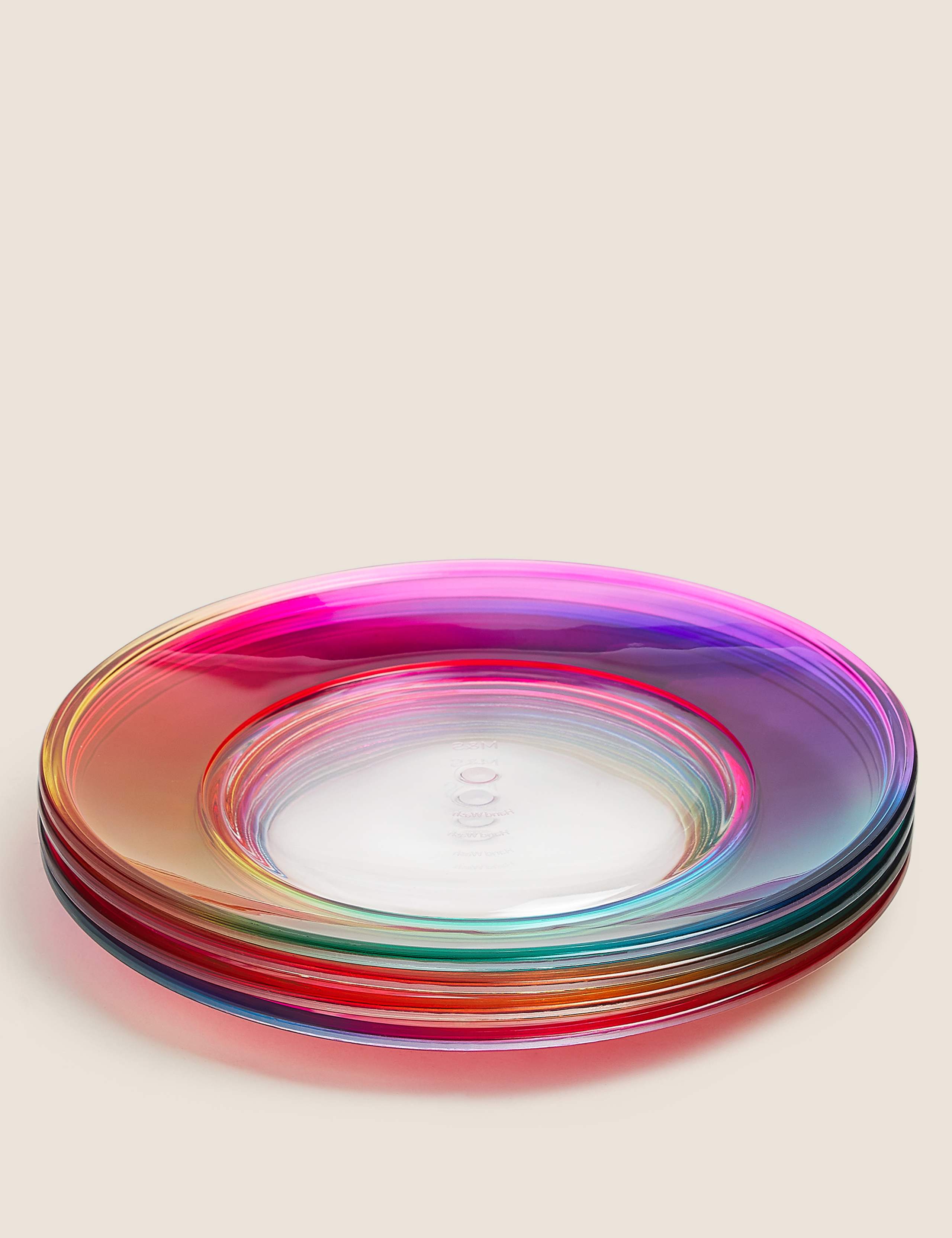 Set of 4 Rainbow Picnic Side Plates 3 of 3