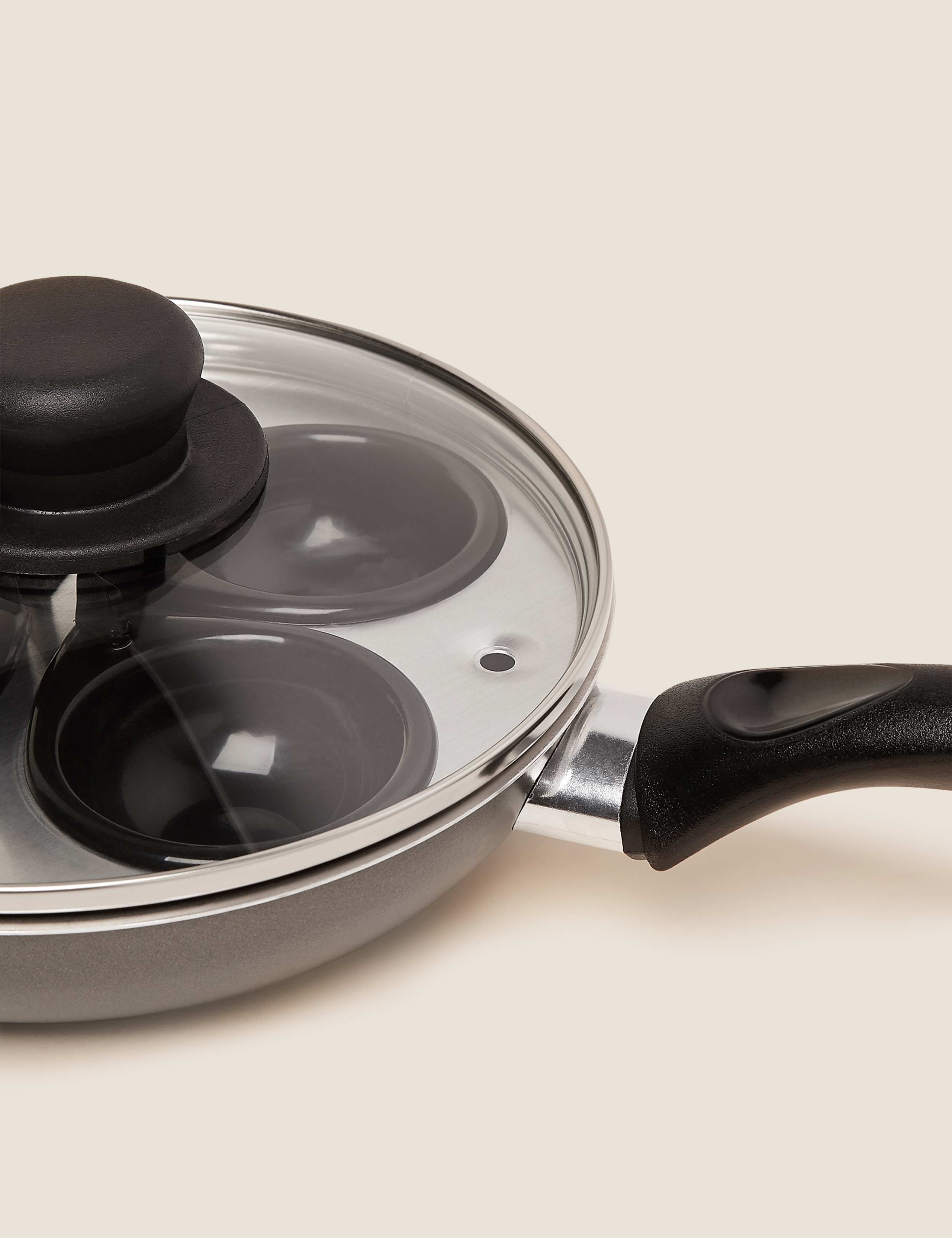Grey Aluminium 3-in-1 Egg Pan 3 of 3