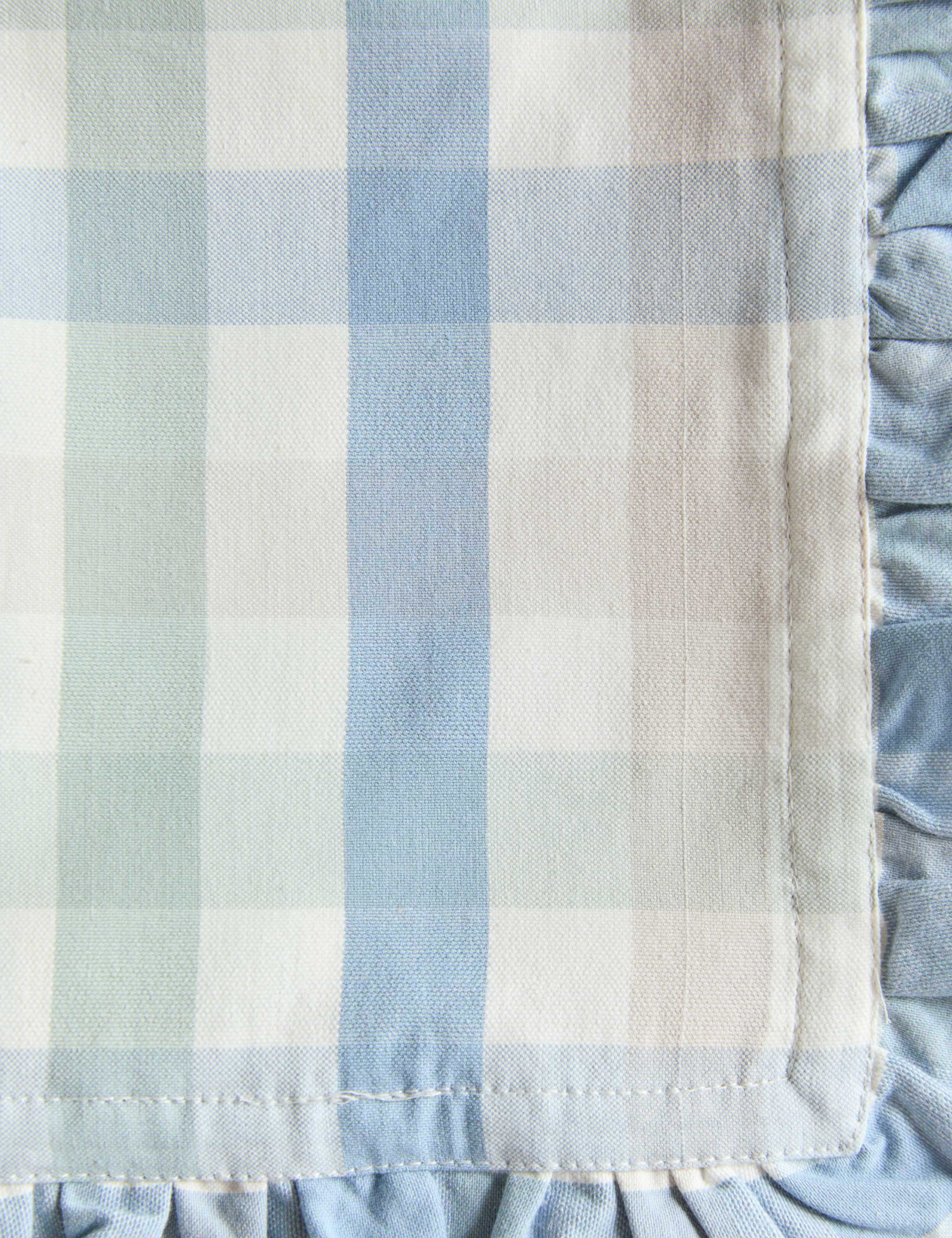 Set of 4 Cotton with Linen Ruffle Gingham Napkins 5 of 5