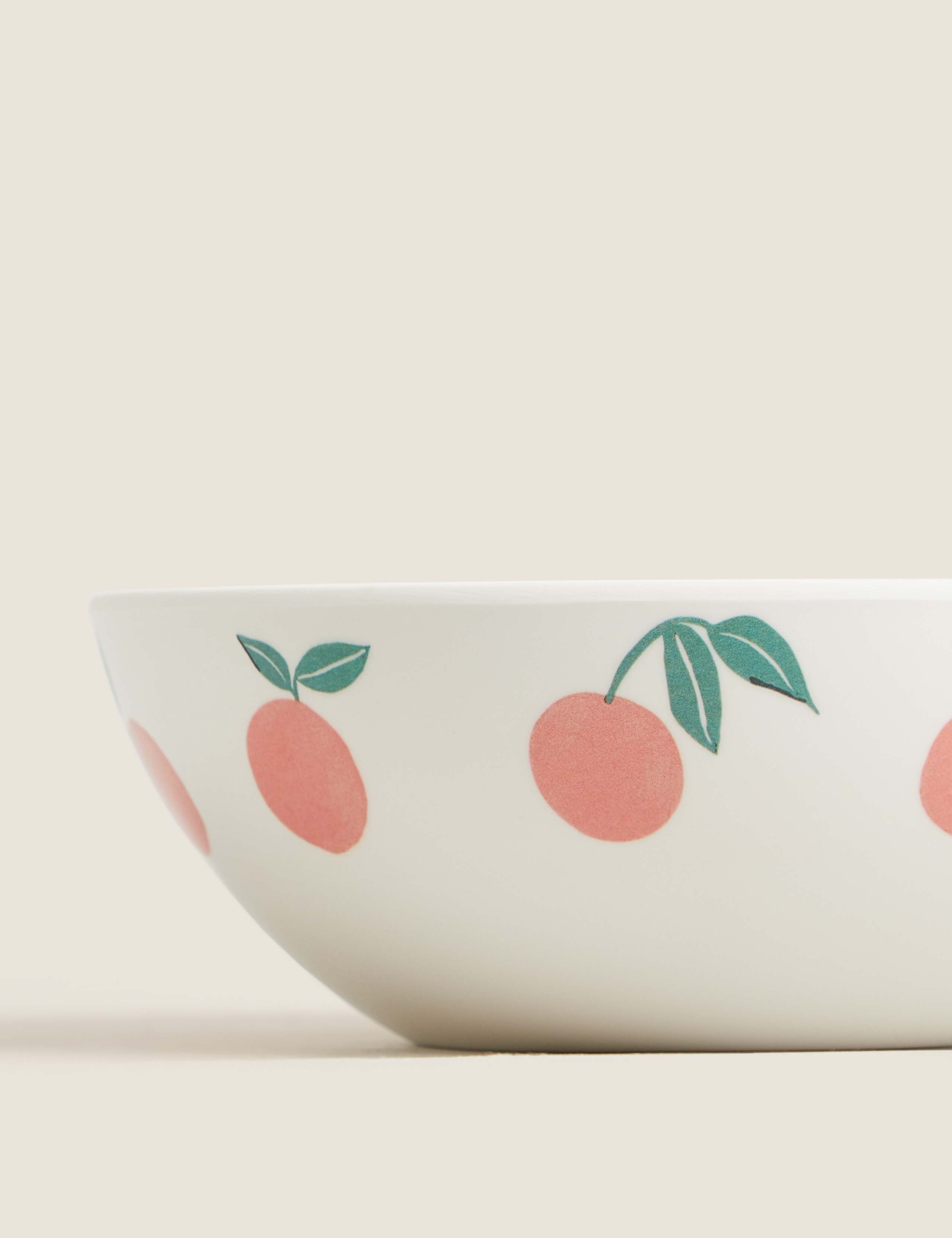 Set of 4 Oranges Picnic Cereal Bowls 4 of 5