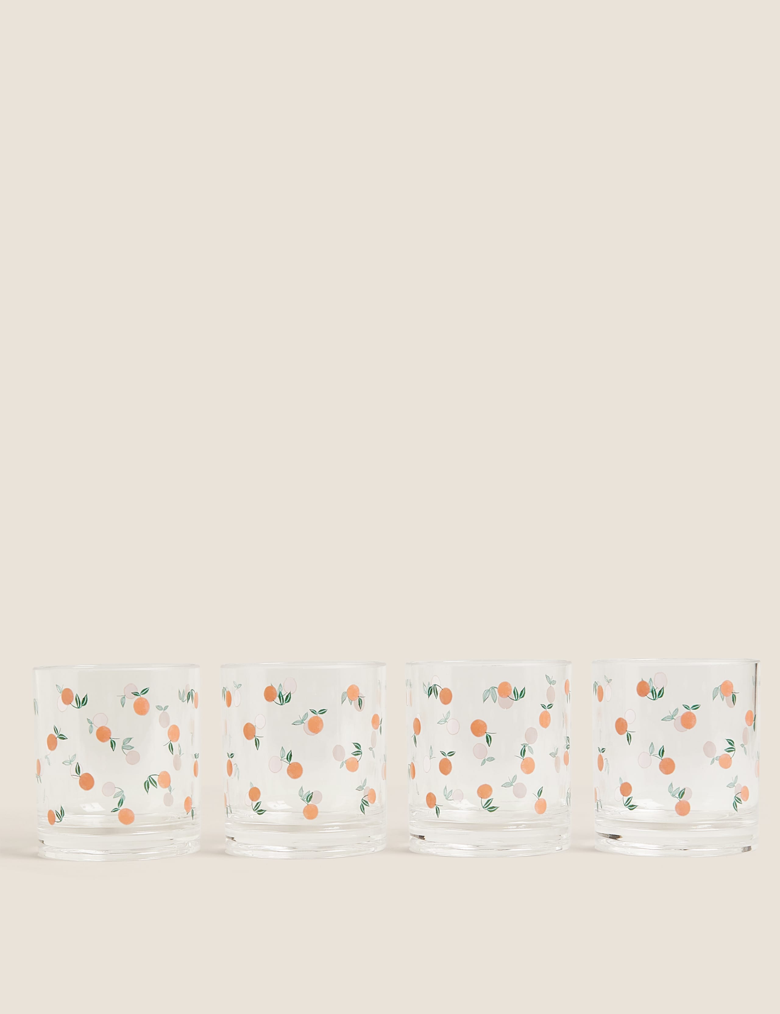 Set of 4 Oranges Picnic Tumblers 1 of 4