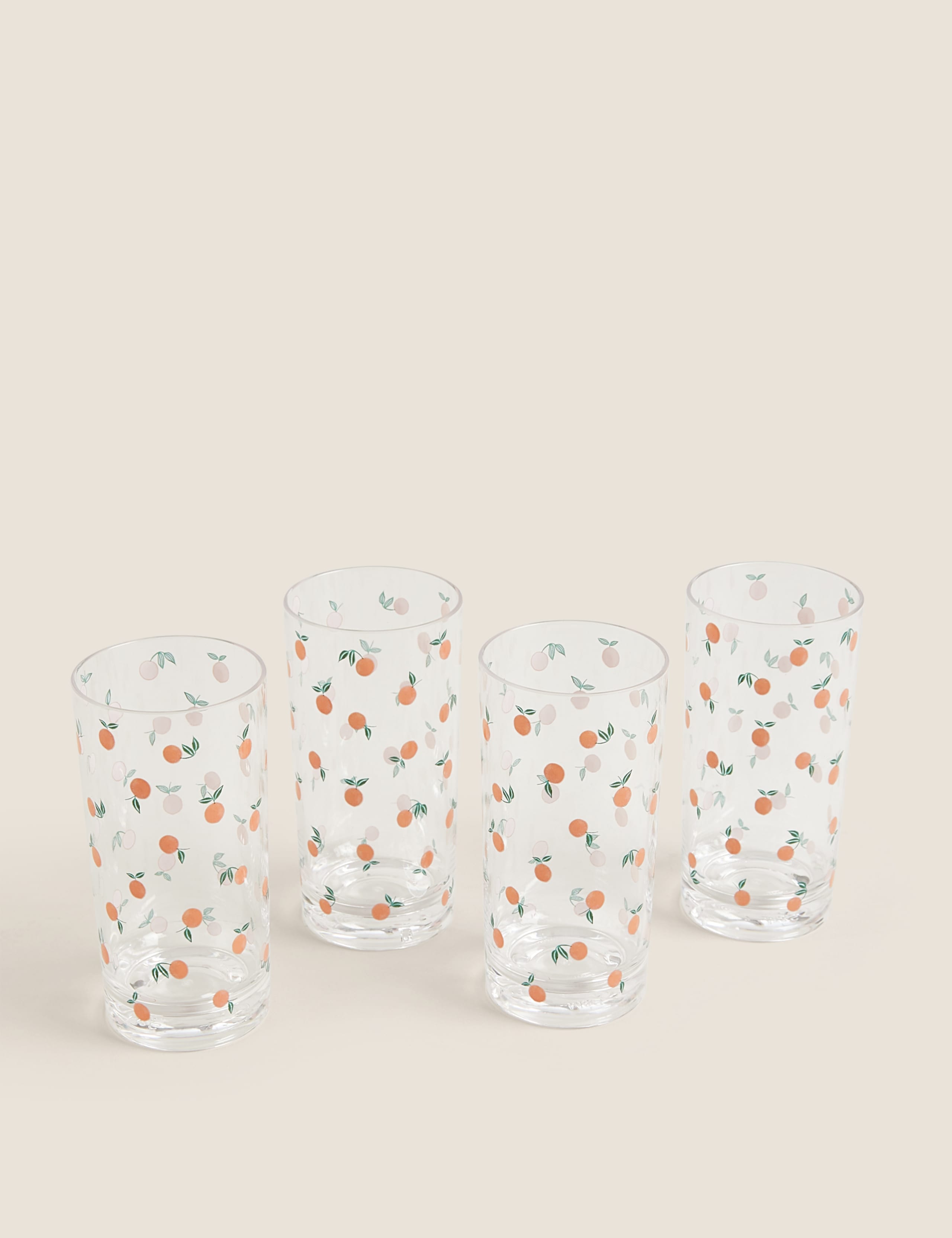 Set of 4 Oranges Picnic Highballs 3 of 4