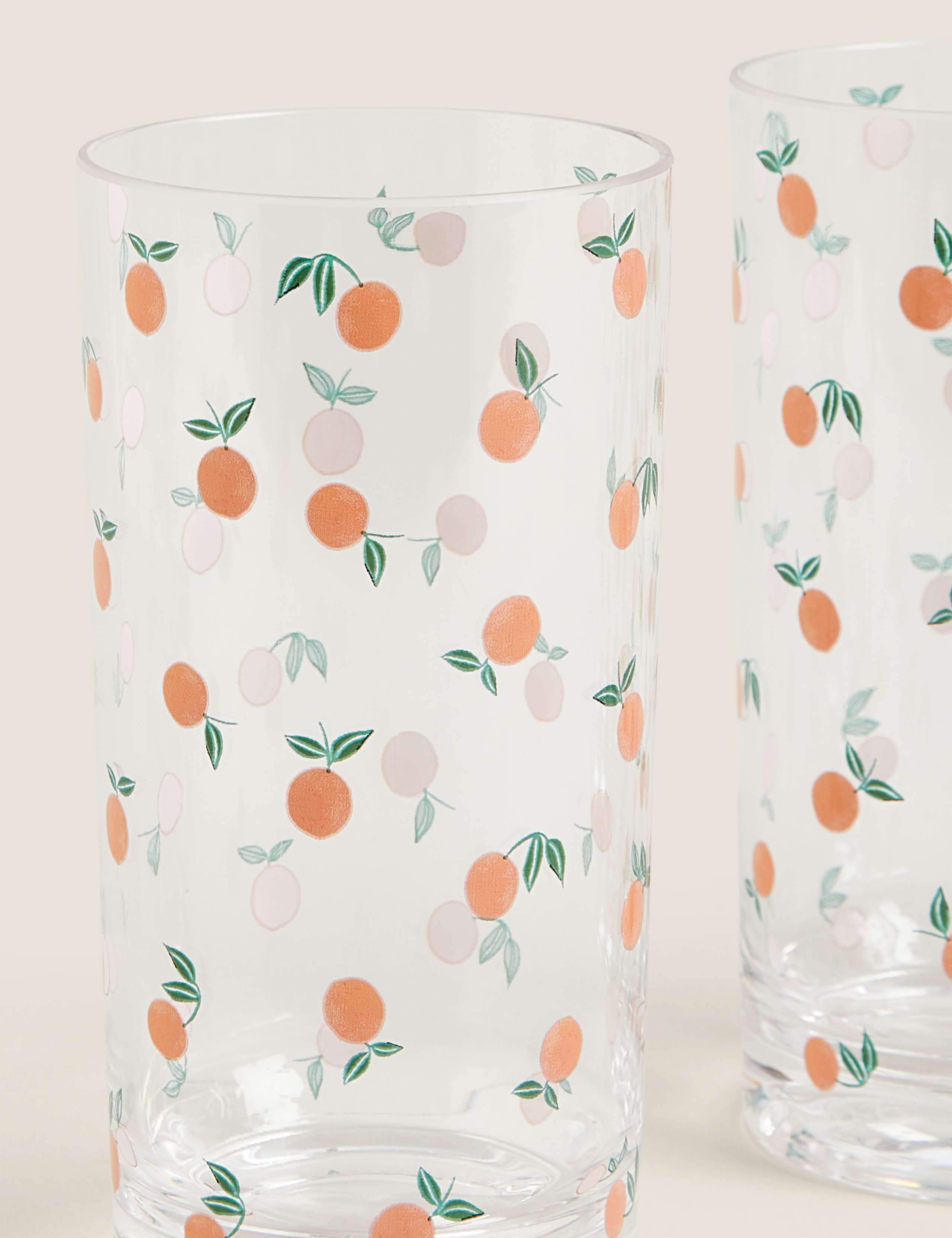 Set of 4 Oranges Picnic Highballs 4 of 4