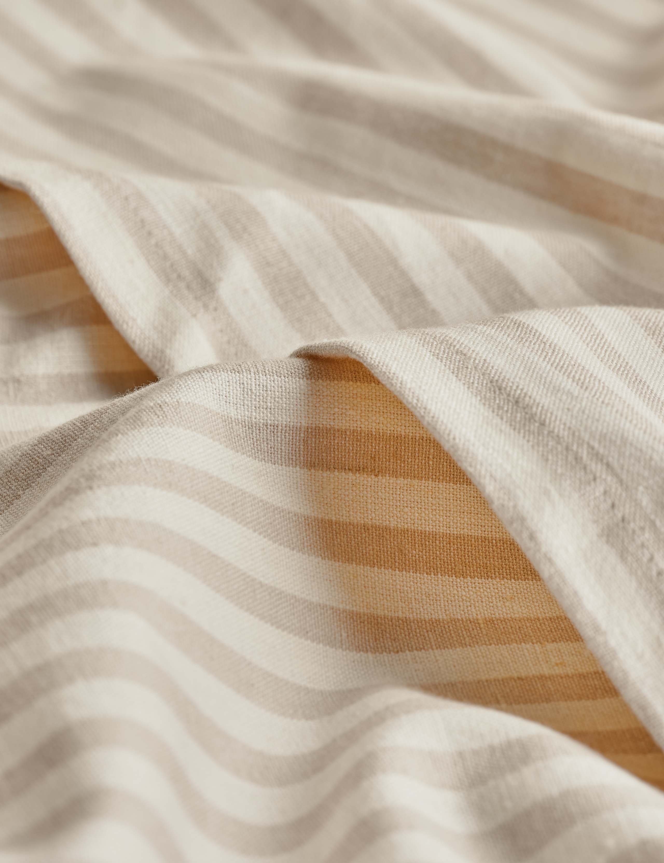 Cotton with Linen Striped Tablecloth 2 of 5