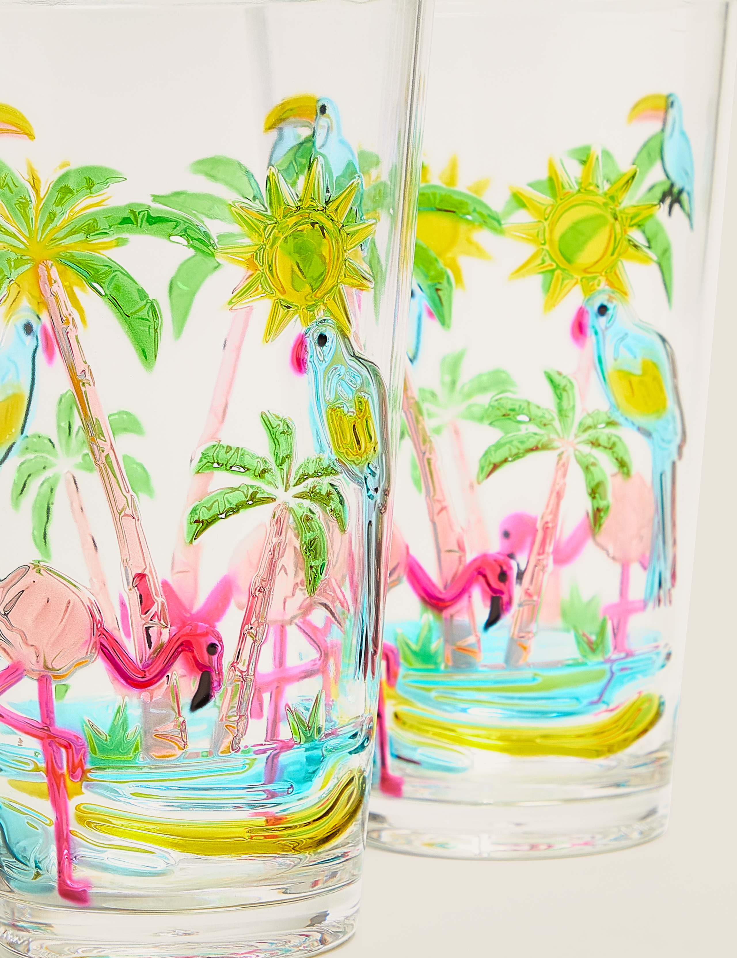 Set of 4 Flamingo Picnic Highballs 3 of 5