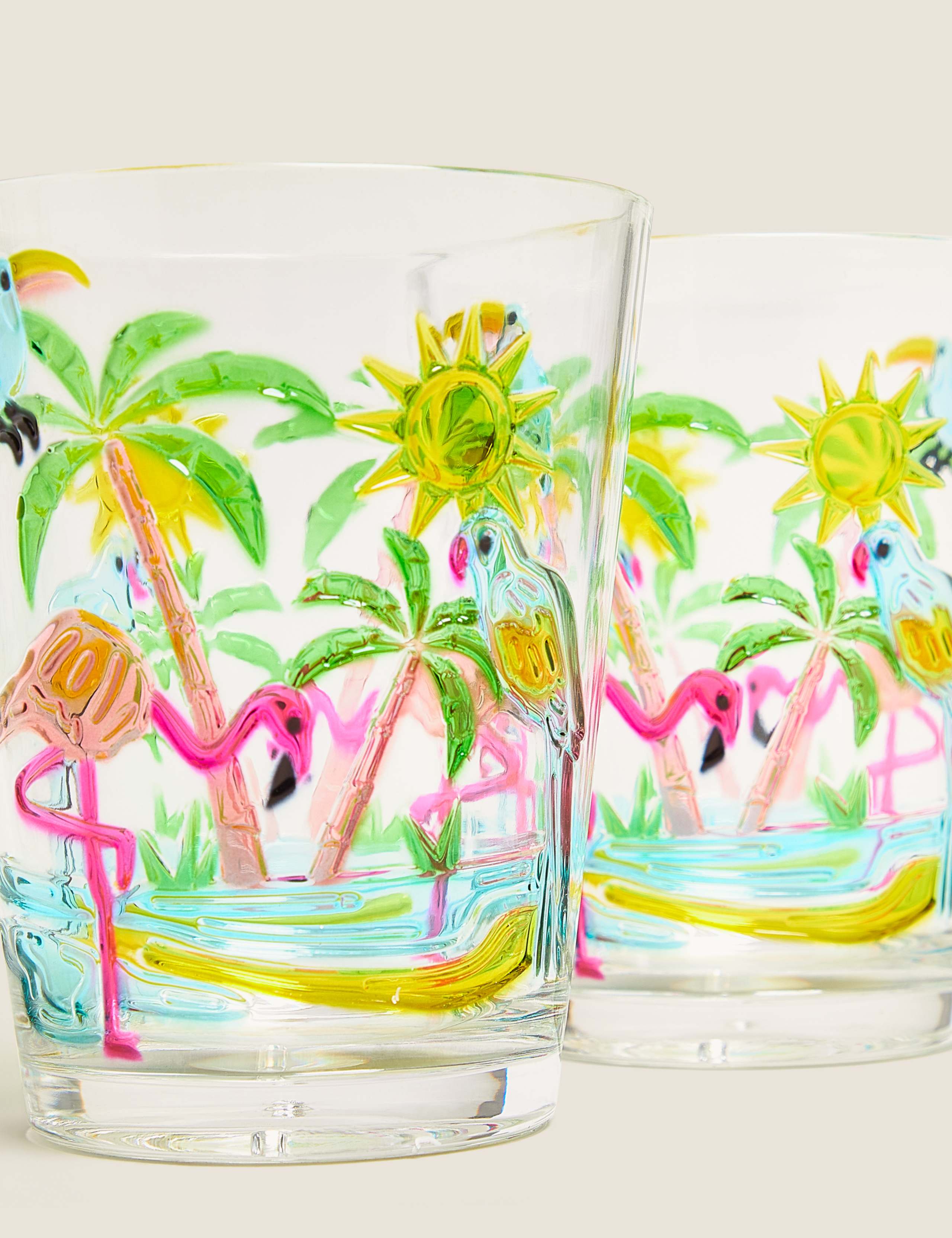 Set of 4 Flamingo Picnic Tumblers 2 of 3