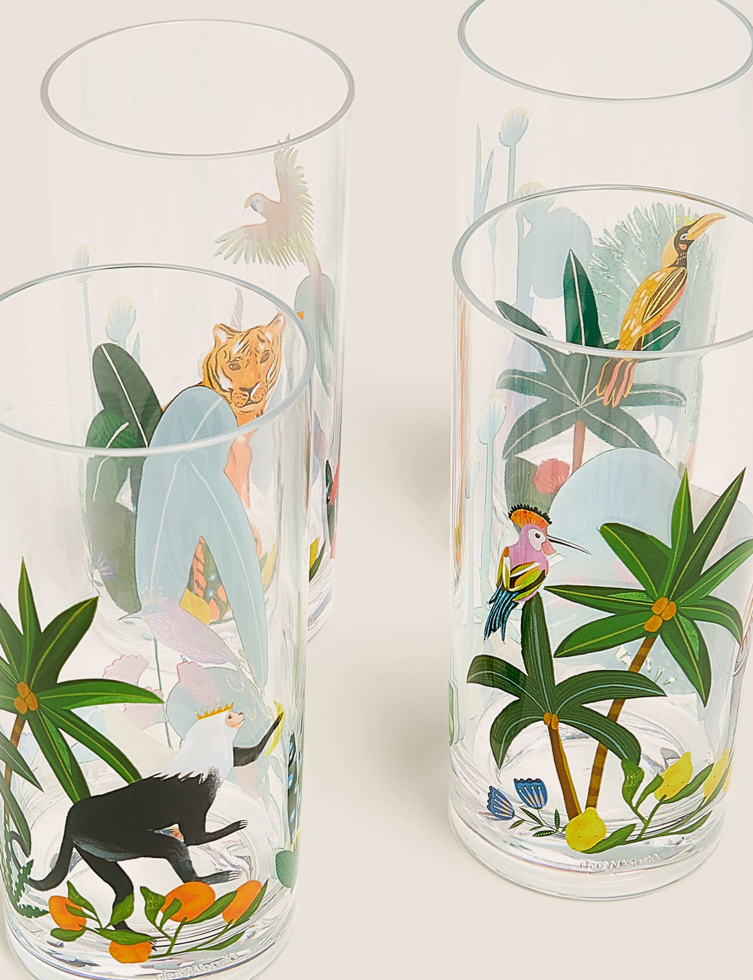 Set of 4 Jungle Picnic Highballs 2 of 3