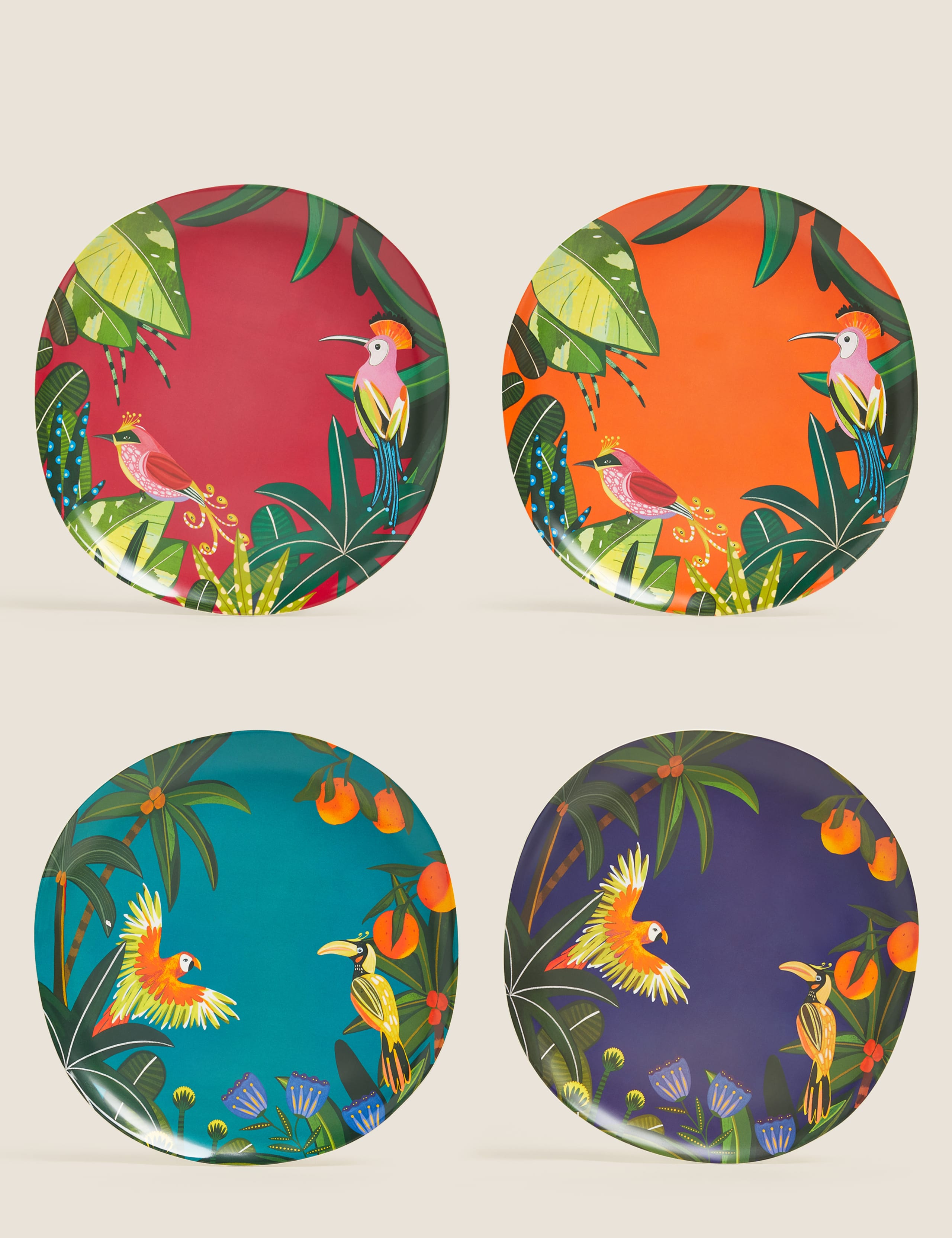Set of 4 Jungle Dinner Plates 2 of 3