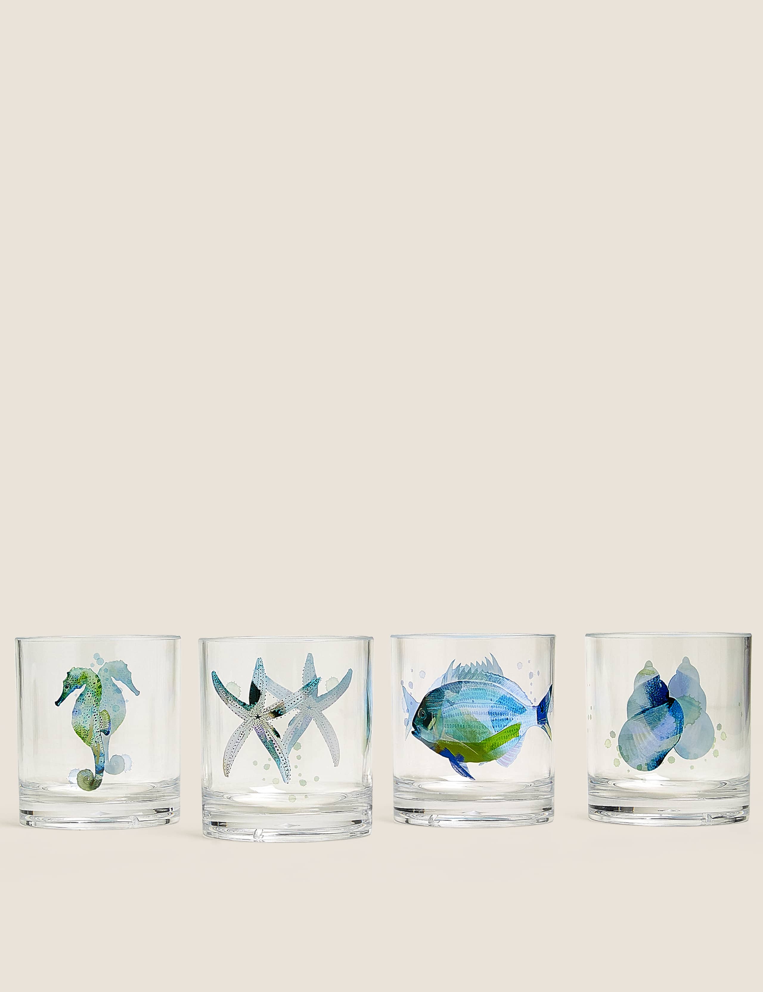 Set of 4 Nautical Picnic Tumblers 1 of 3