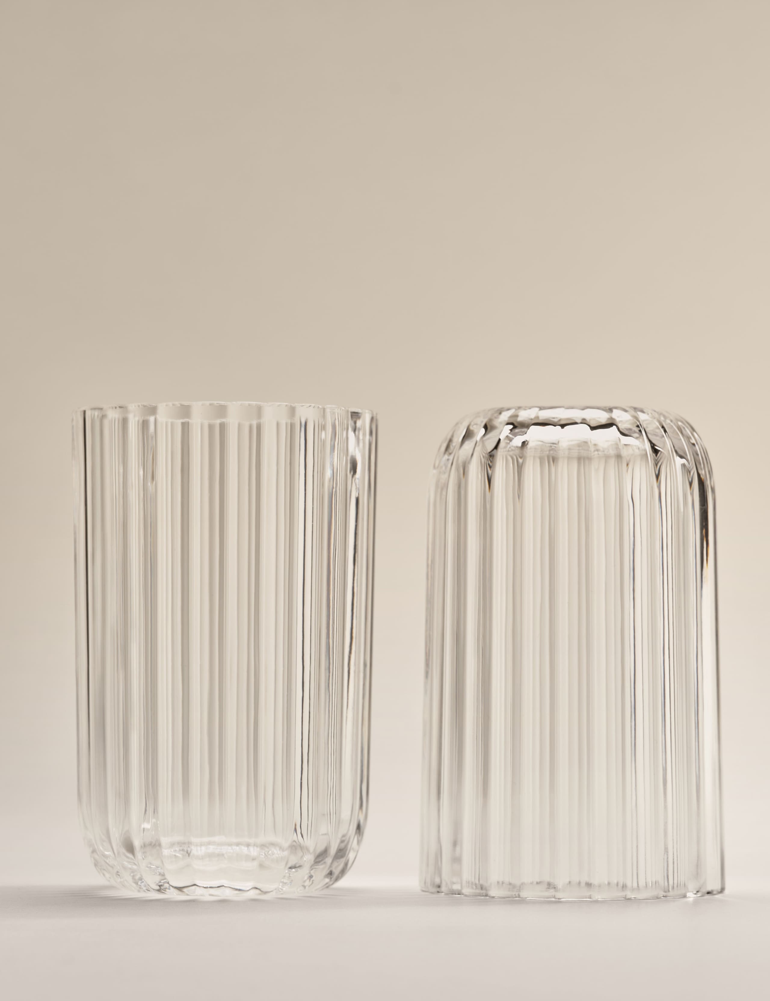 Set of 4 Ribbed Picnic Hi Ball Glasses 2 of 4
